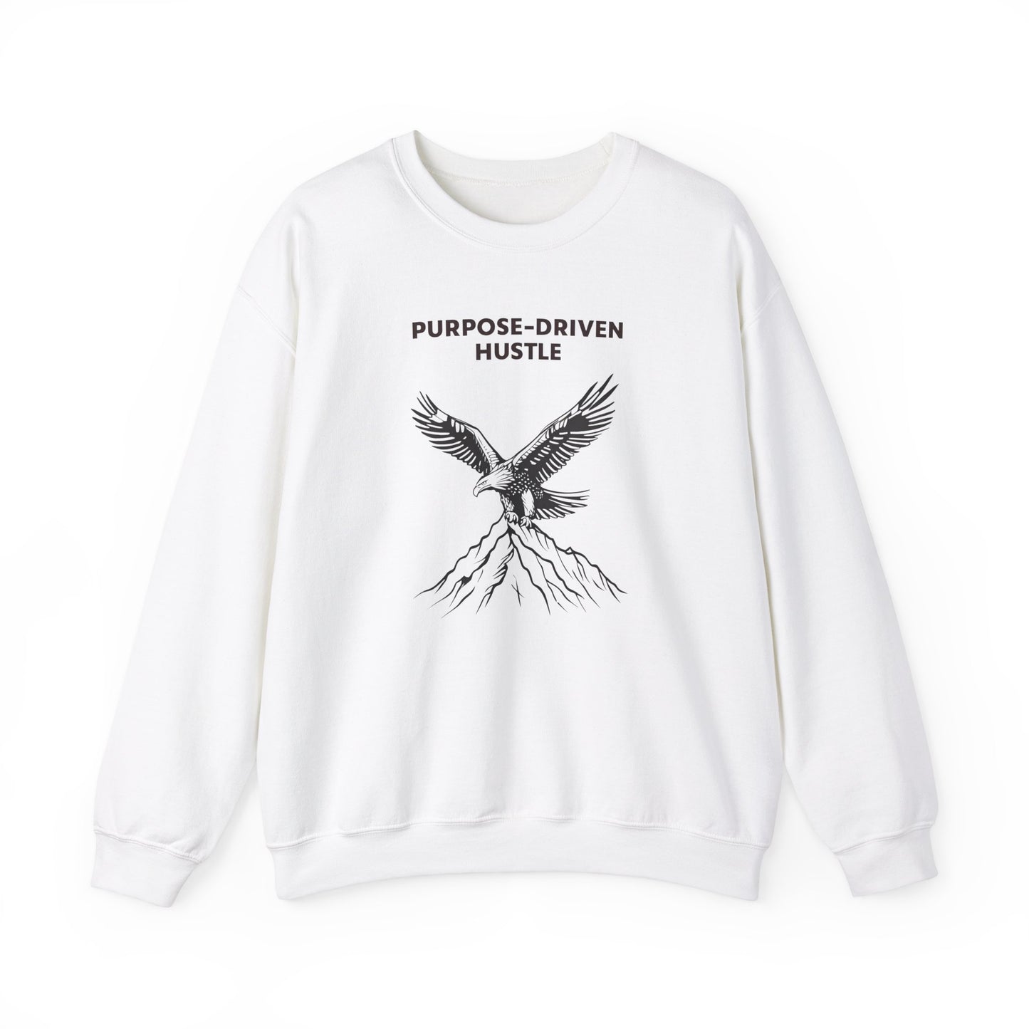 Purpose-Driven Hustle Crewneck Sweatshirt – Heavyweight Cotton Blend, Classic Fit, Durable & Warm Fleece