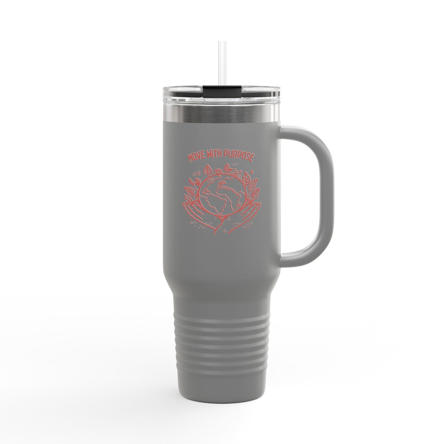 Move with Purpose Insulated Travel Mug – 40oz Stainless Steel, Leak-Proof & Double-Wall Insulated