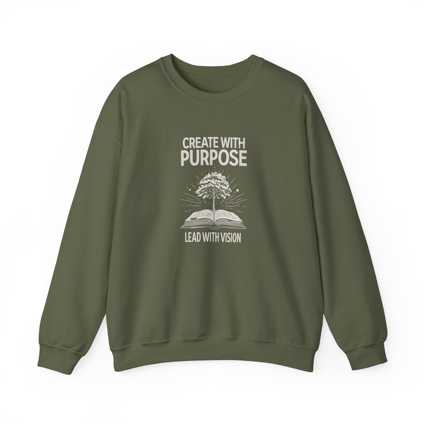 Create with Purpose Crewneck Sweatshirt – Soft & Cozy Unisex Pullover for Casual & Streetwear Style