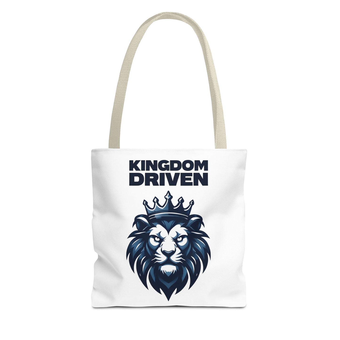 Kingdom Driven Lion Tote Bag β Durable Canvas Bag with Inspirational Design for Everyday Use