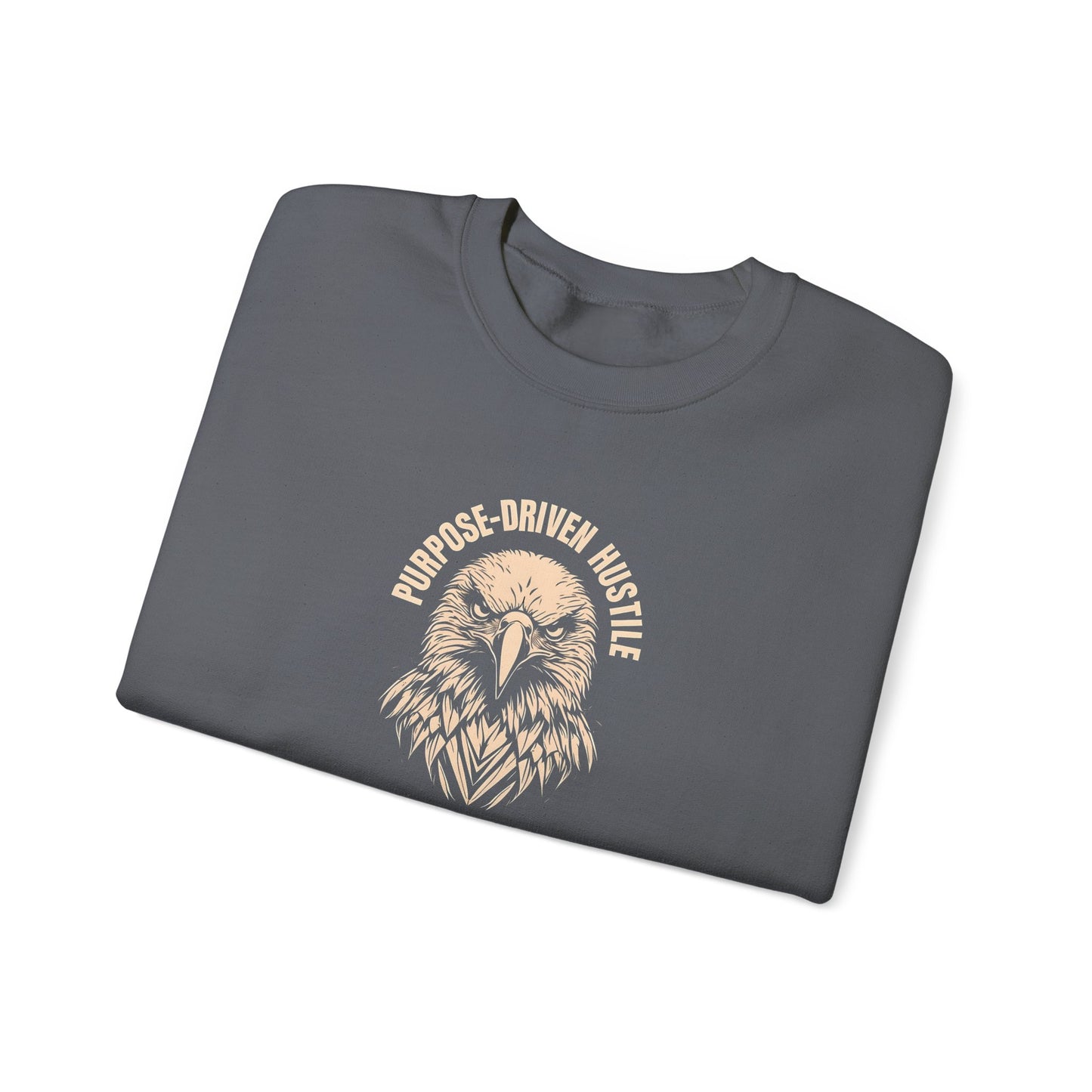 Purpose-Driven Hustle Crewneck Sweatshirt – 50/50 Cotton-Poly Blend, Classic Fit, Durable & Comfortable