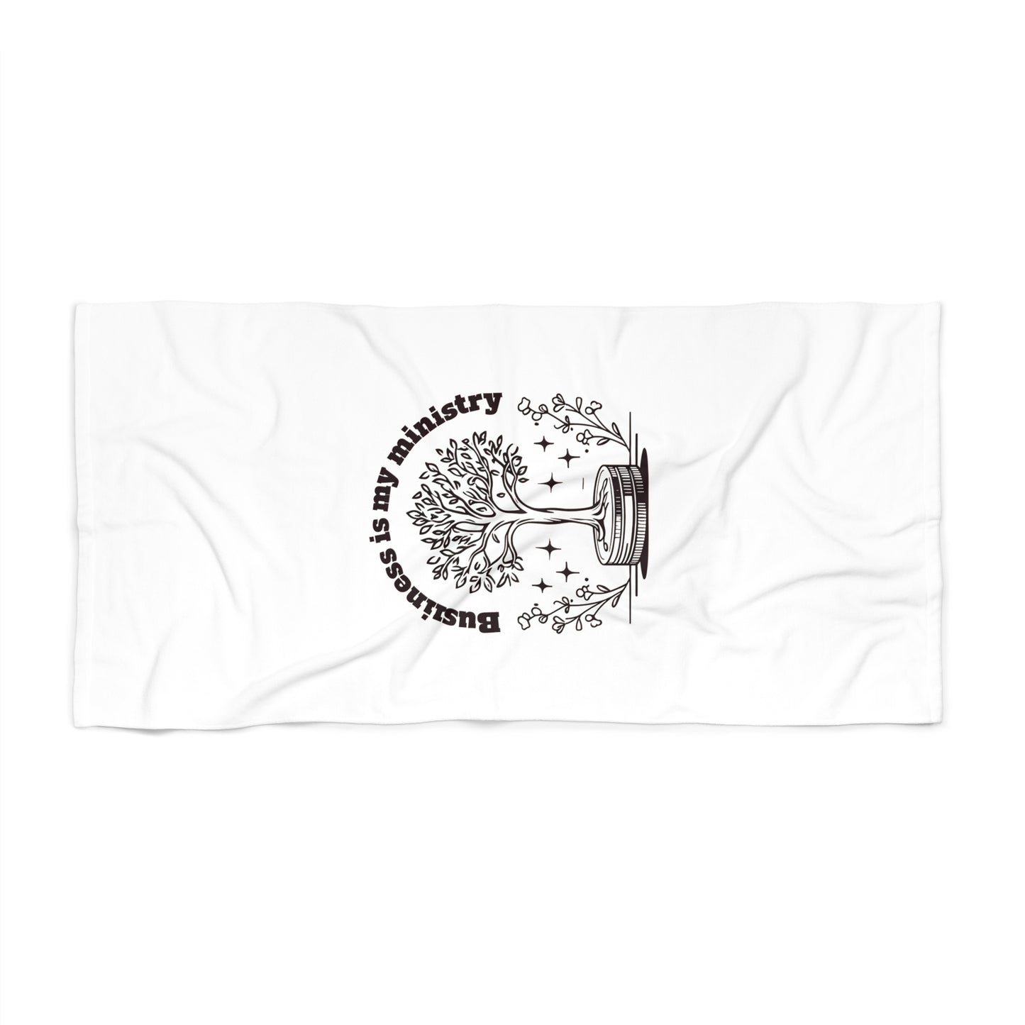 Business is My Ministry Beach Towel – Soft & Absorbent Towel for Pool, Travel & Outdoor Use