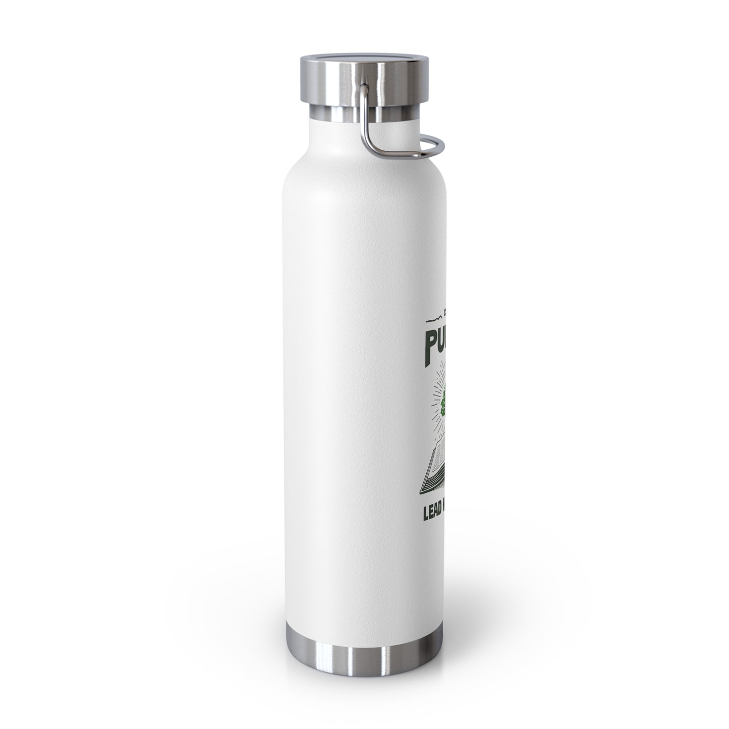 Create With Purpose Insulated Water Bottle – Copper Vacuum 22oz Stainless Steel Bottle for Hot & Cold Drinks