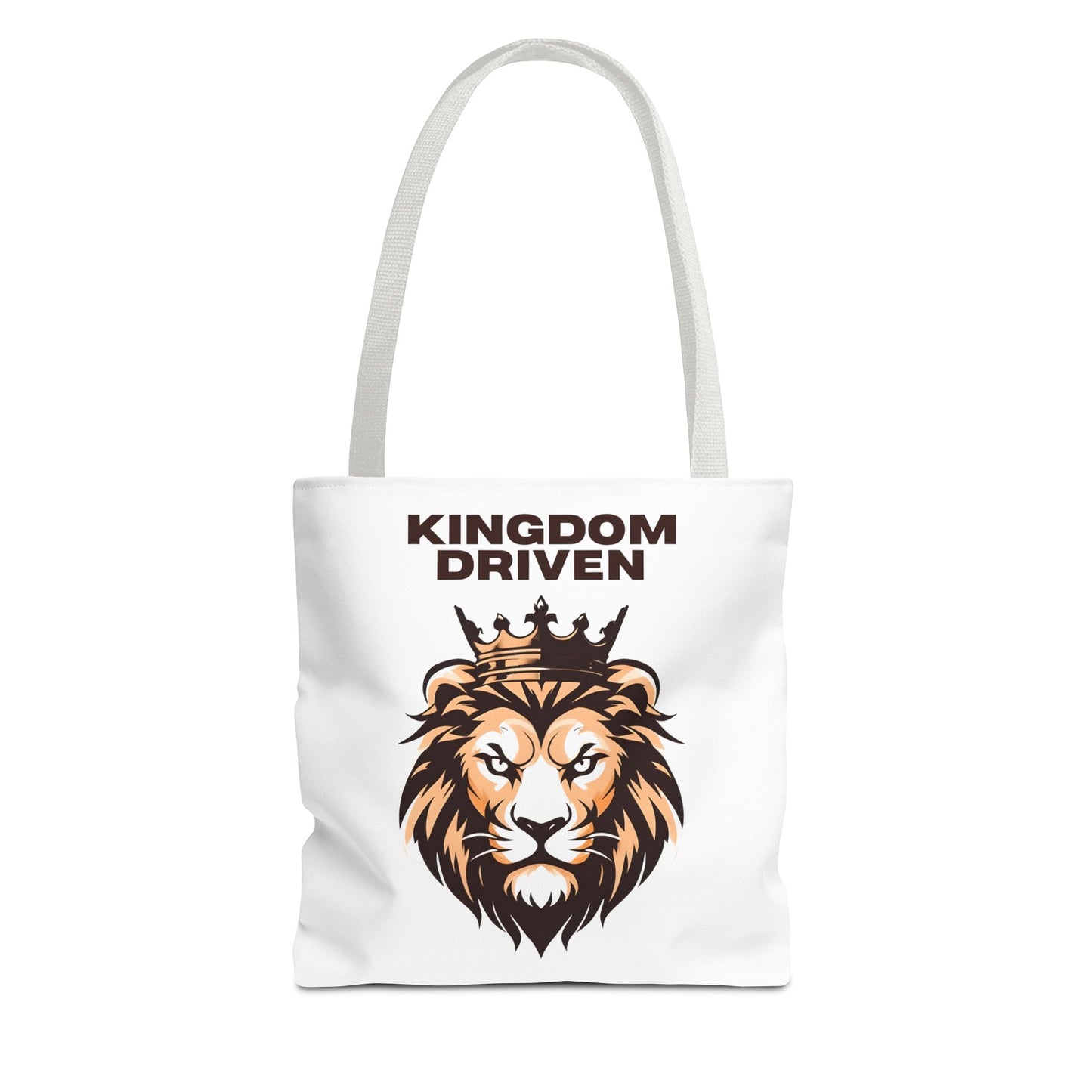 Kingdom Driven Lion Tote Bag β Durable Canvas Bag with Inspirational Design for Everyday Use