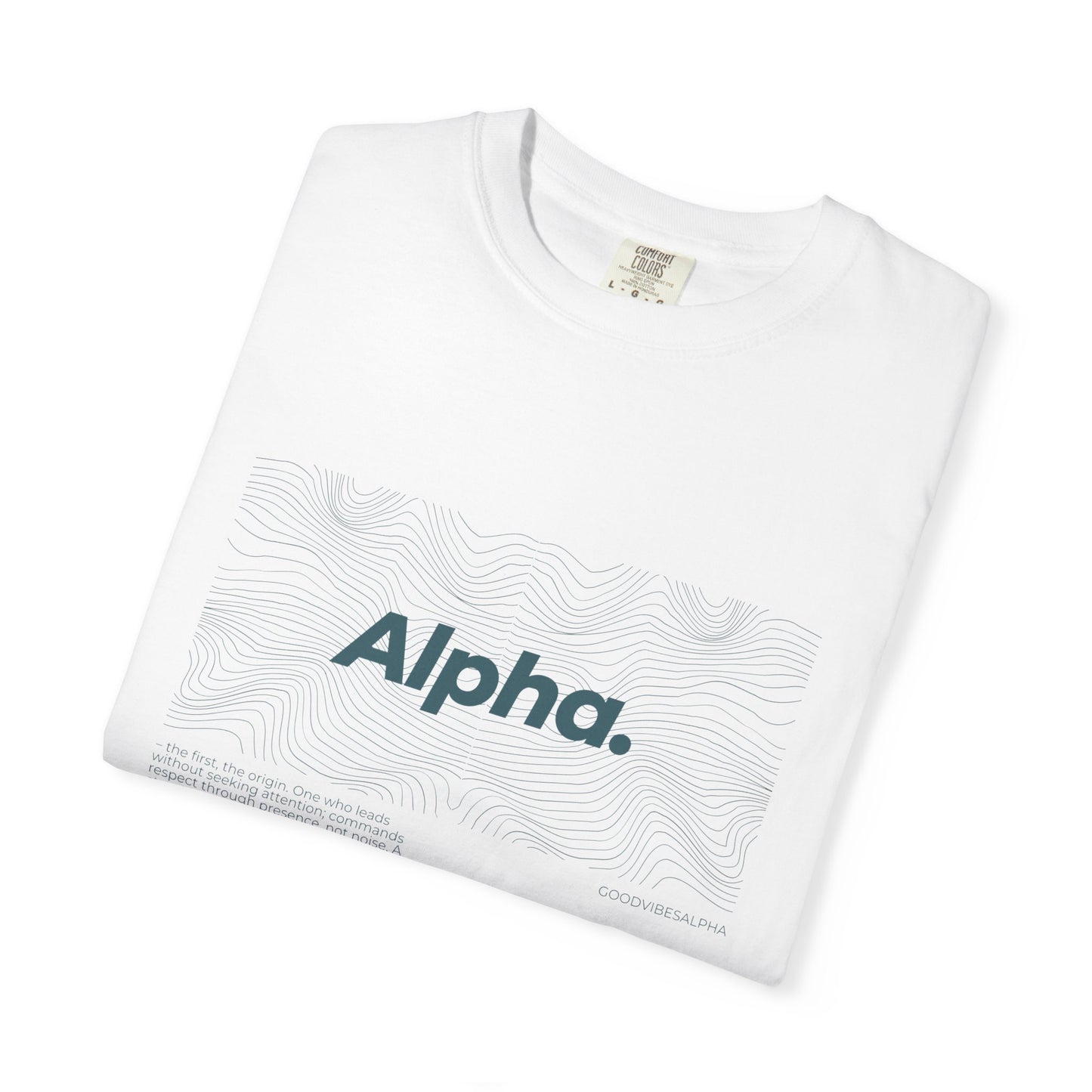 Alpha Waves Unisex Garment-Dyed T-Shirt – Streetwear-Inspired Casual Tee, Soft Fit, Everyday Outfit, Gift for Him or Her