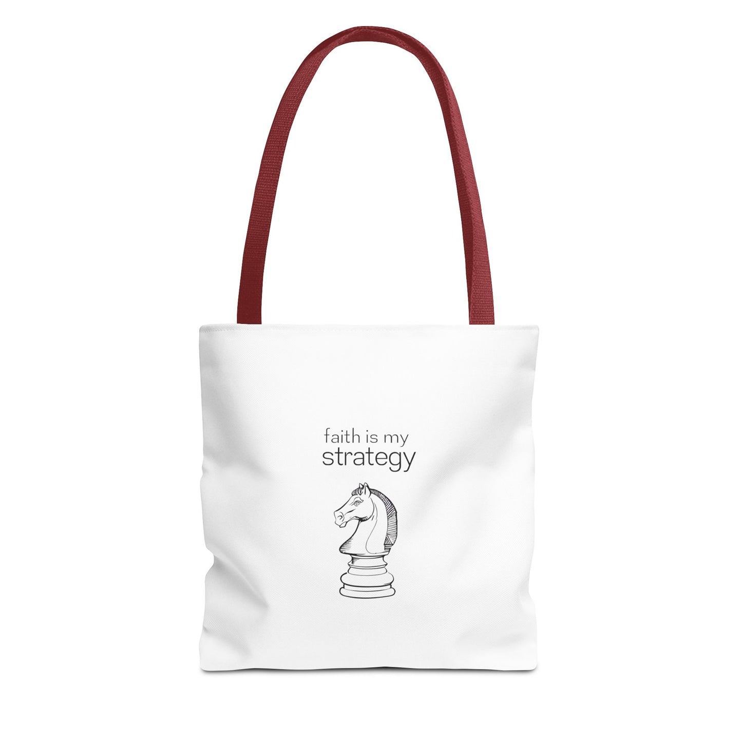 Faith Is My Strategy Tote Bag β Durable Canvas Bag with Inspirational Design for Everyday Use