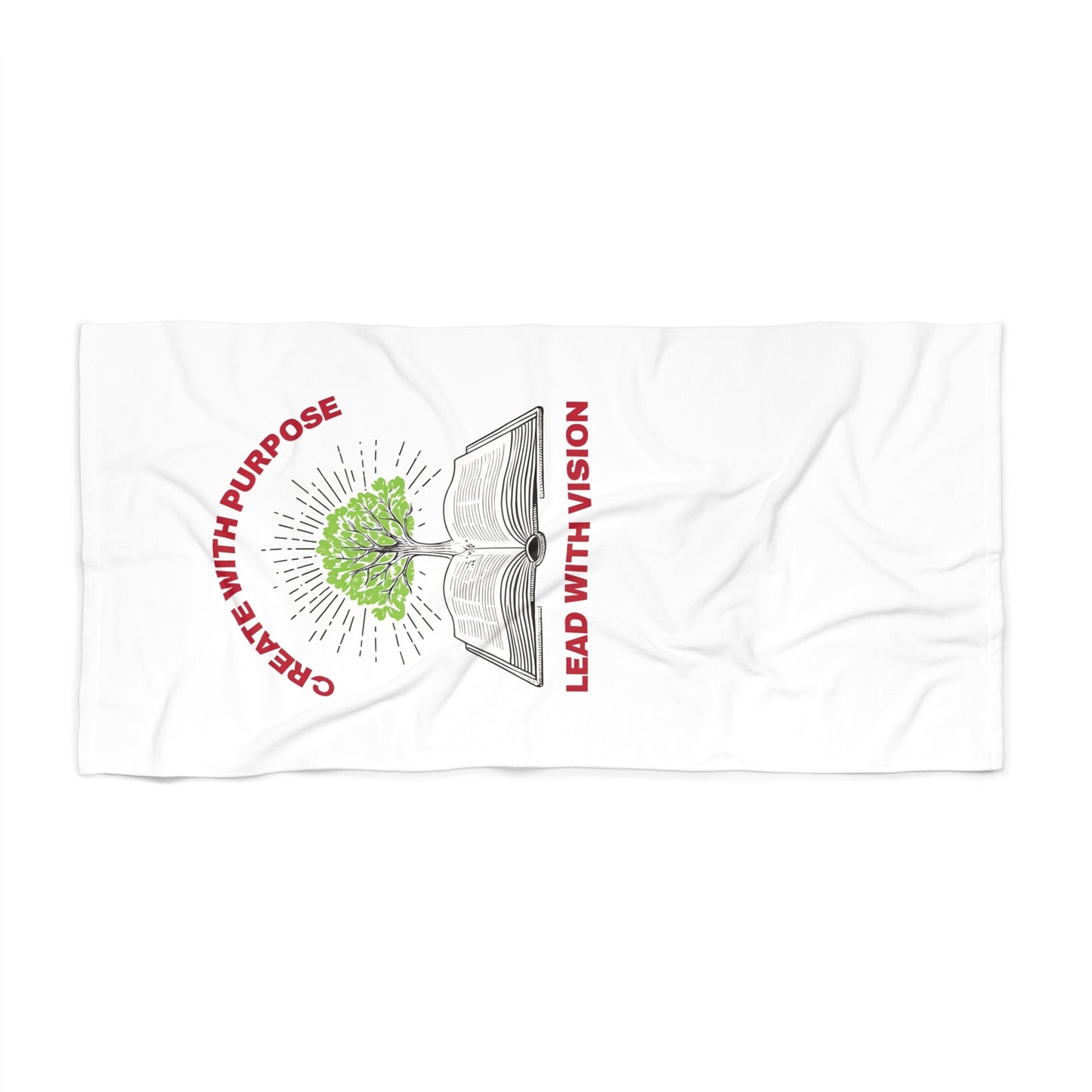 Create with Purpose Lead with Vision Beach Towel – Soft & Absorbent Towel for Pool, Travel & Outdoor Use
