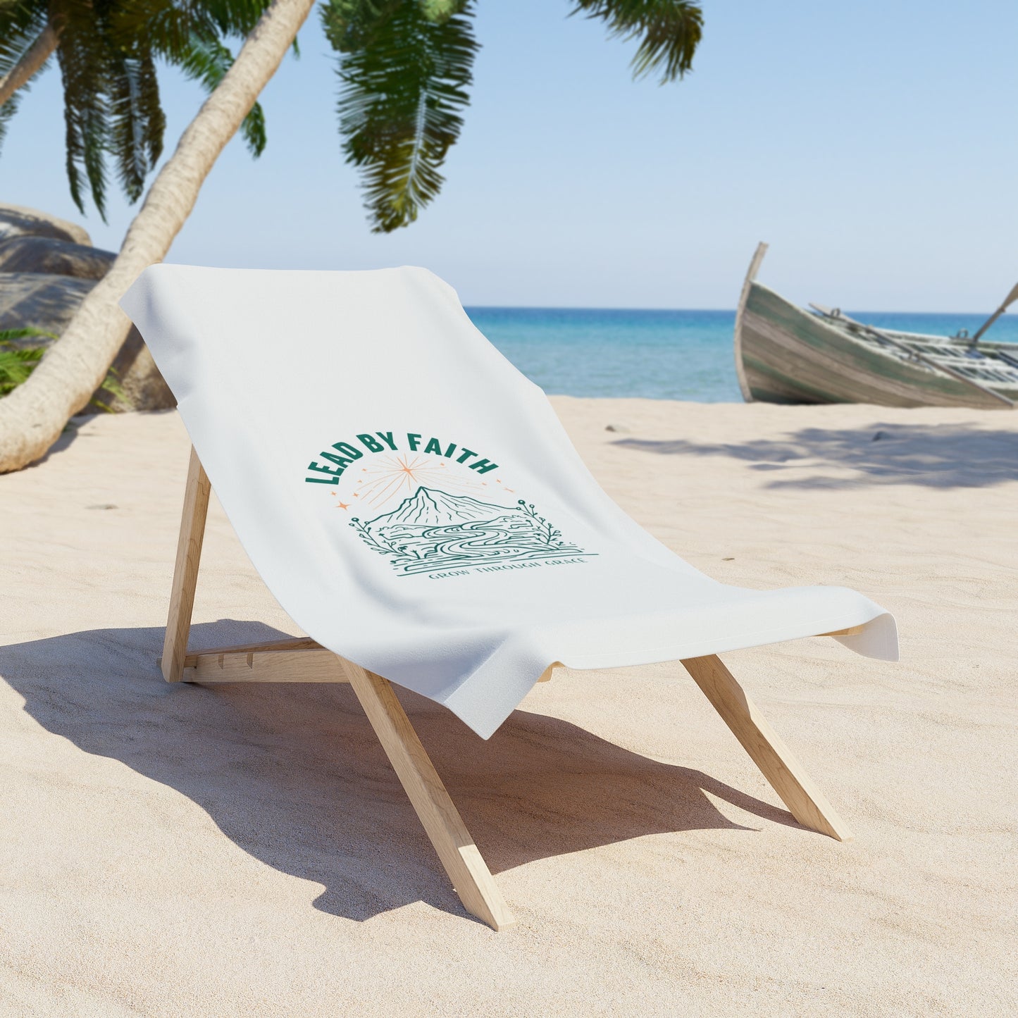 Lead by Faith Beach Towel – Soft, Absorbent & Perfect for Pool, Beach & Travel