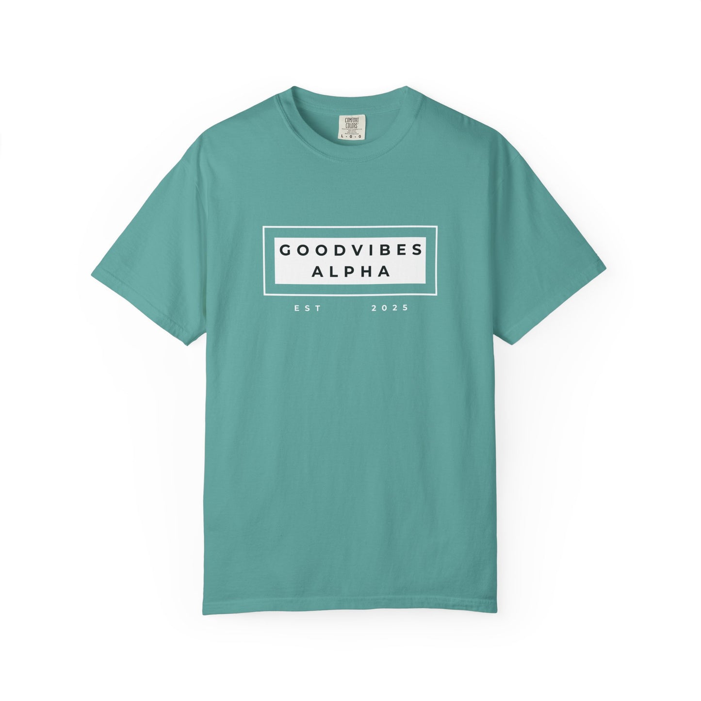 Good Vibes Alpha 25 Unisex Garment-Dyed T-Shirt – Casual Everyday Fit, Streetwear Vibes, Gift for Him or Her, Soft Cotton
