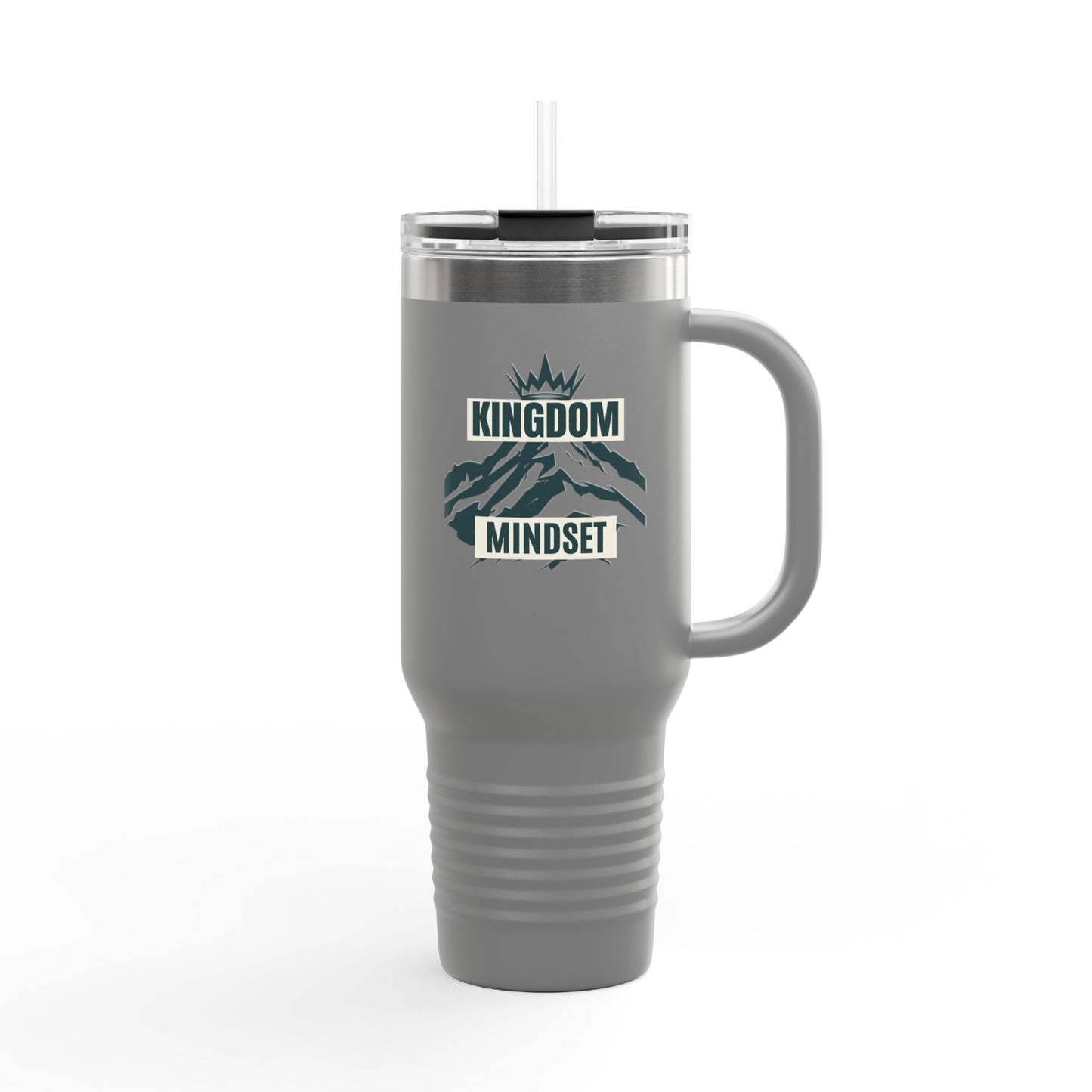 Kingdom Mindset Insulated Travel Mug – 40oz Stainless Steel, Leak-Proof & Double-Wall Insulated