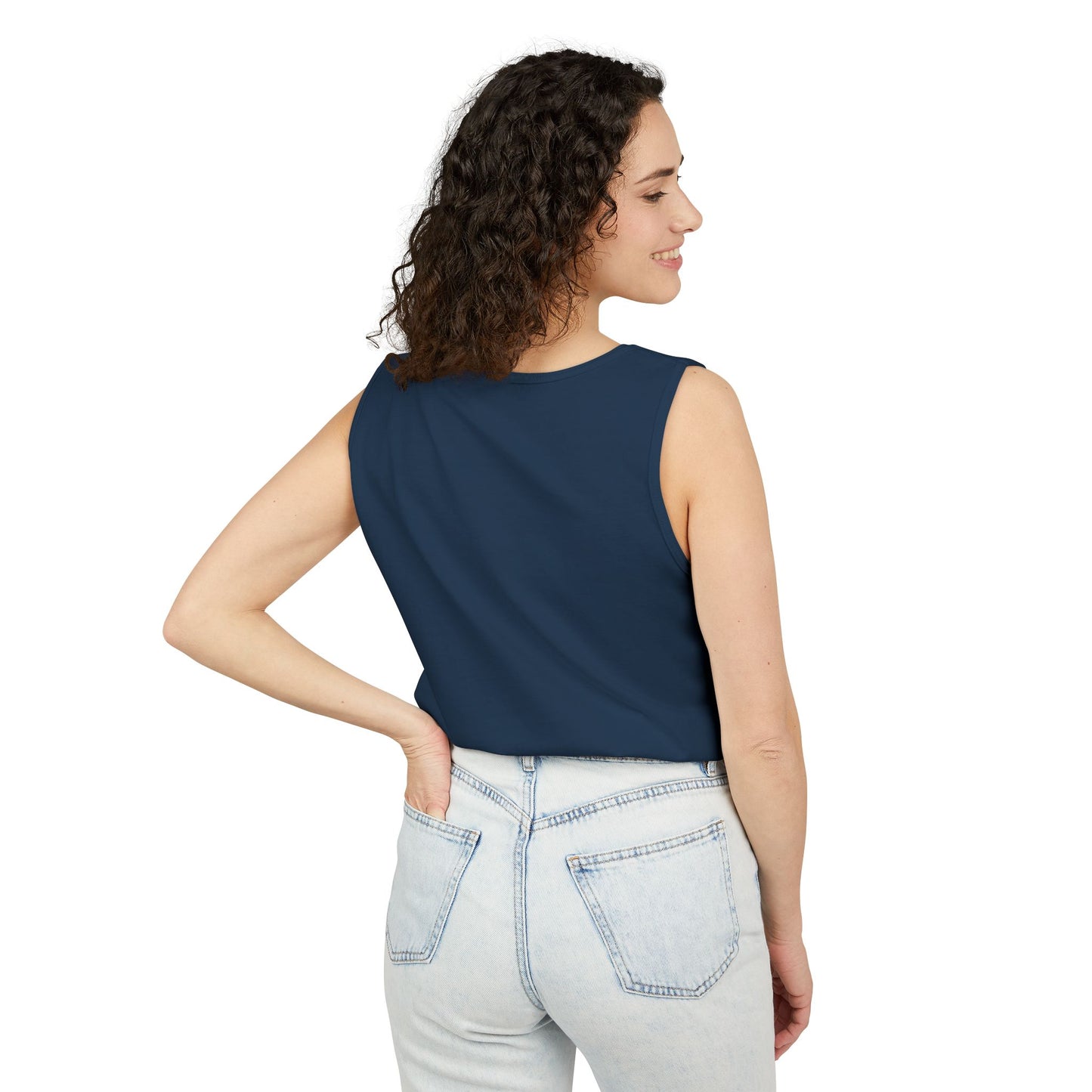 Alpha Presence Unisex Garment-Dyed Tank Top – Summer Fit for Beach Days, Relaxed Casual Wear, Travel Outfit