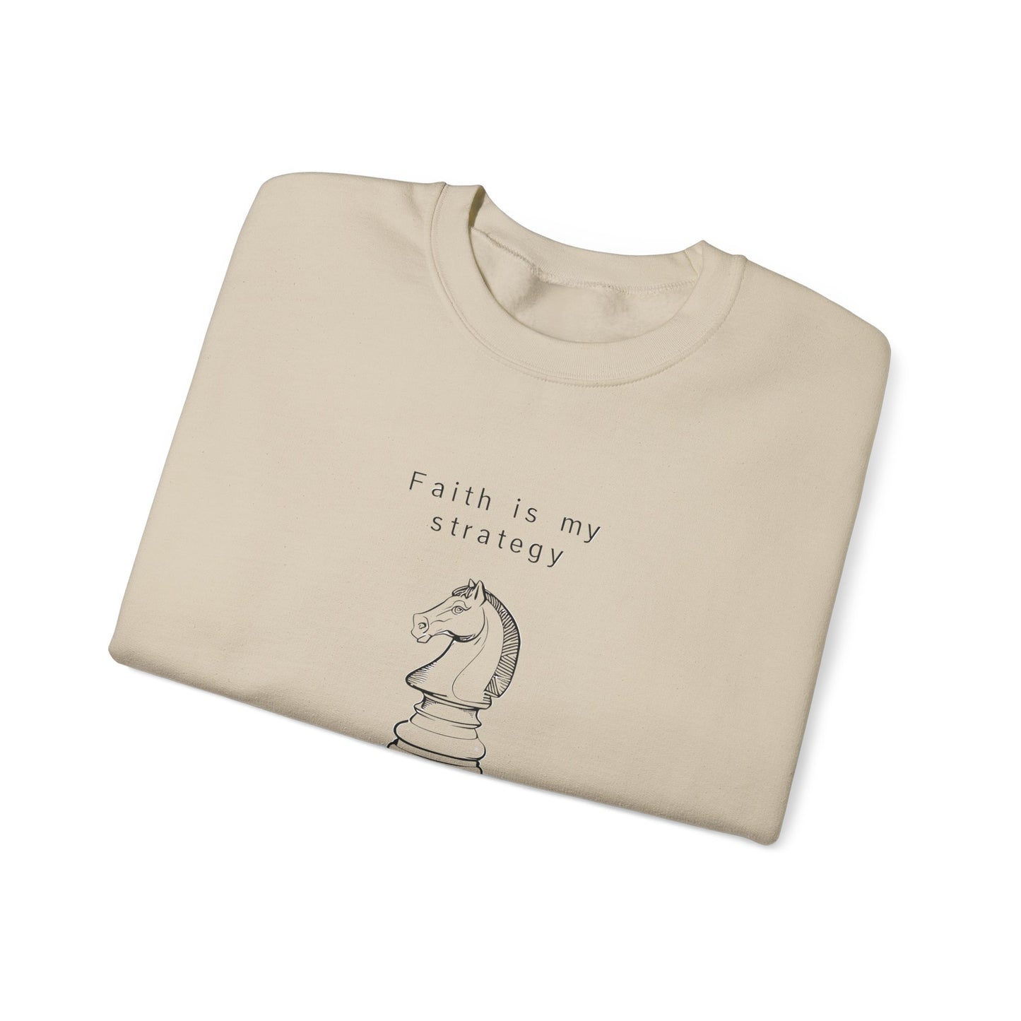 Faith is My Strategy Crewneck Sweatshirt – Soft & Cozy Unisex Pullover for Casual & Streetwear Style