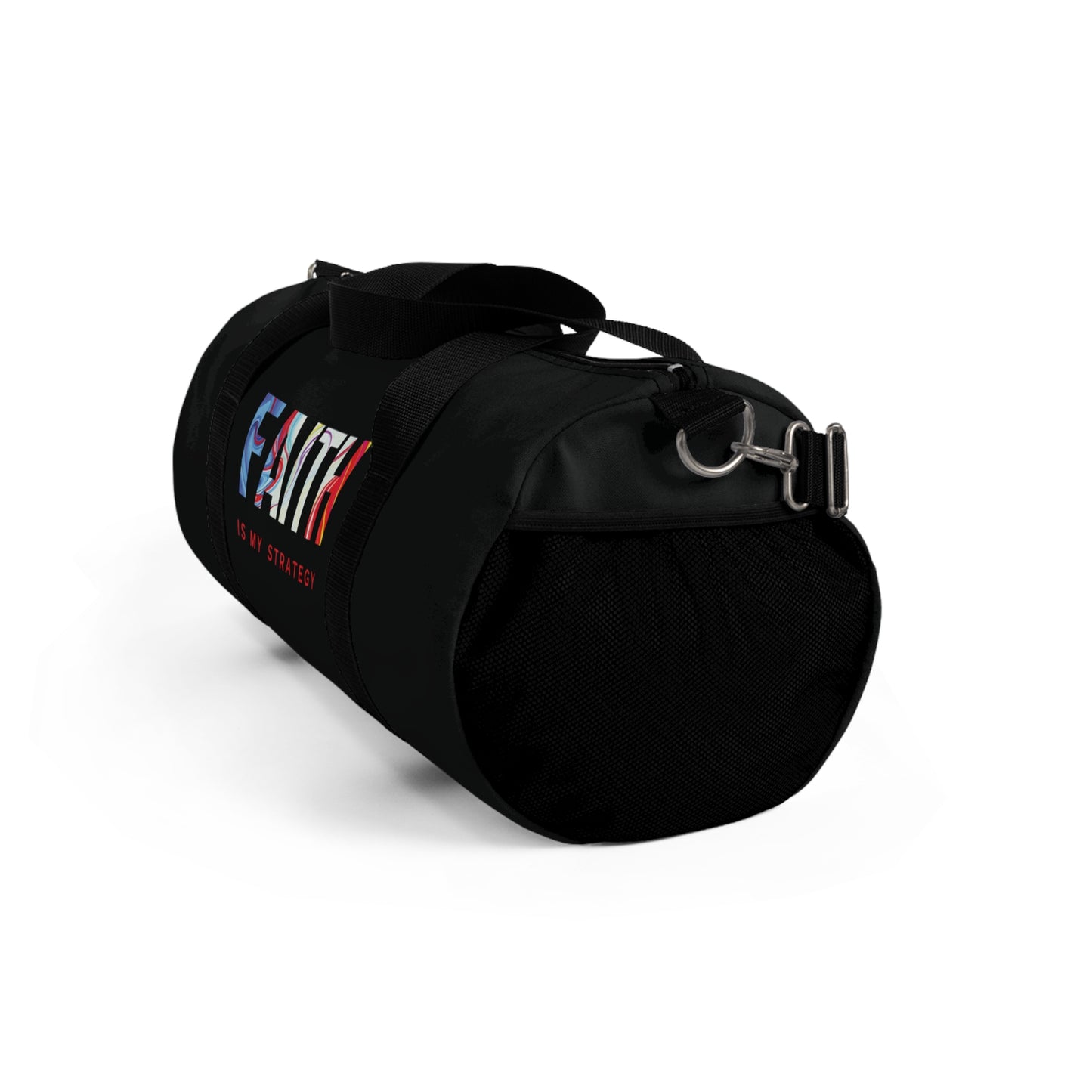 Faith Is My Strategy Duffel Bag – Spacious Gym & Travel Bag for Men & Women