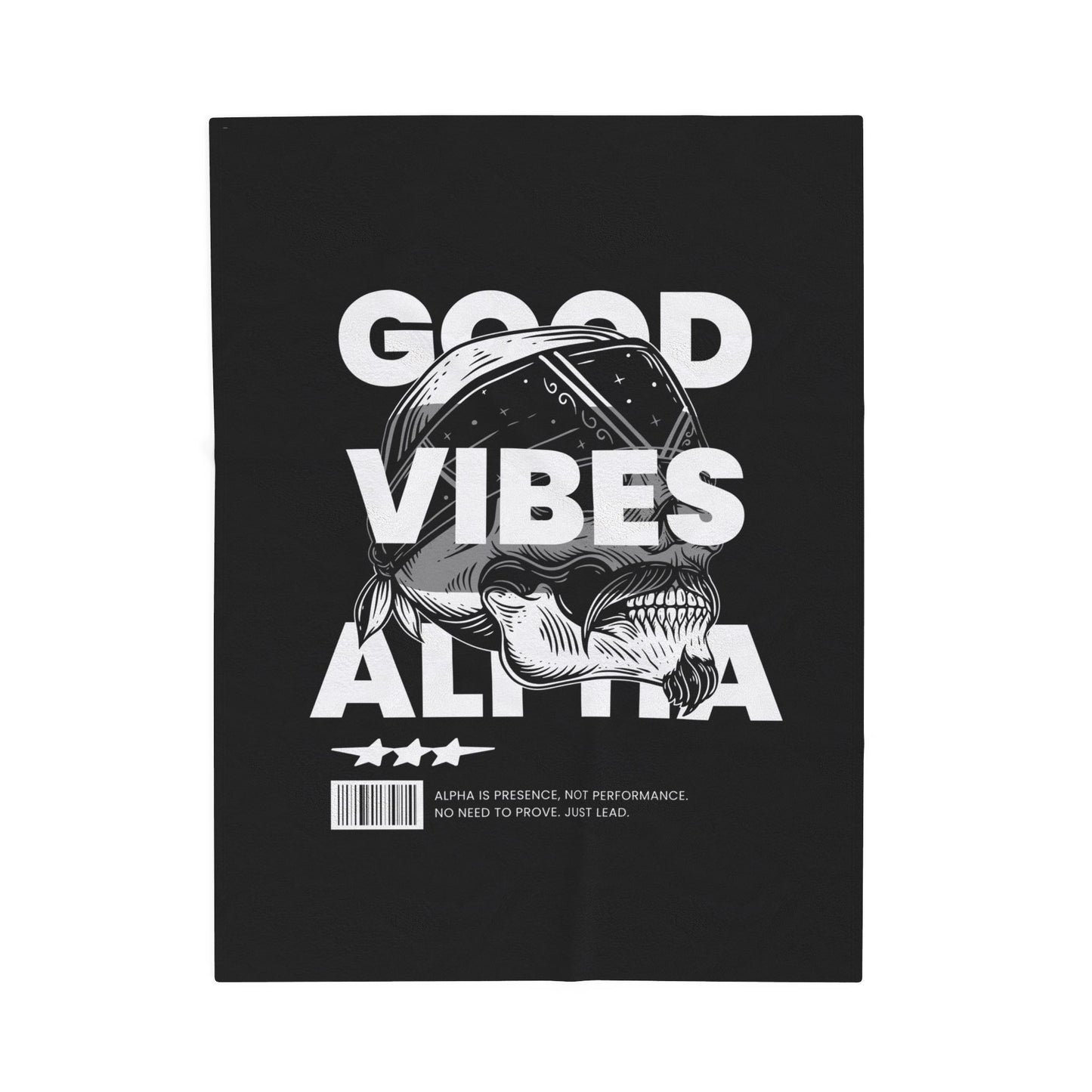Good Vibes Alpha Presence Plush Blanket | Cozy Home Decor, Relaxation Blanket