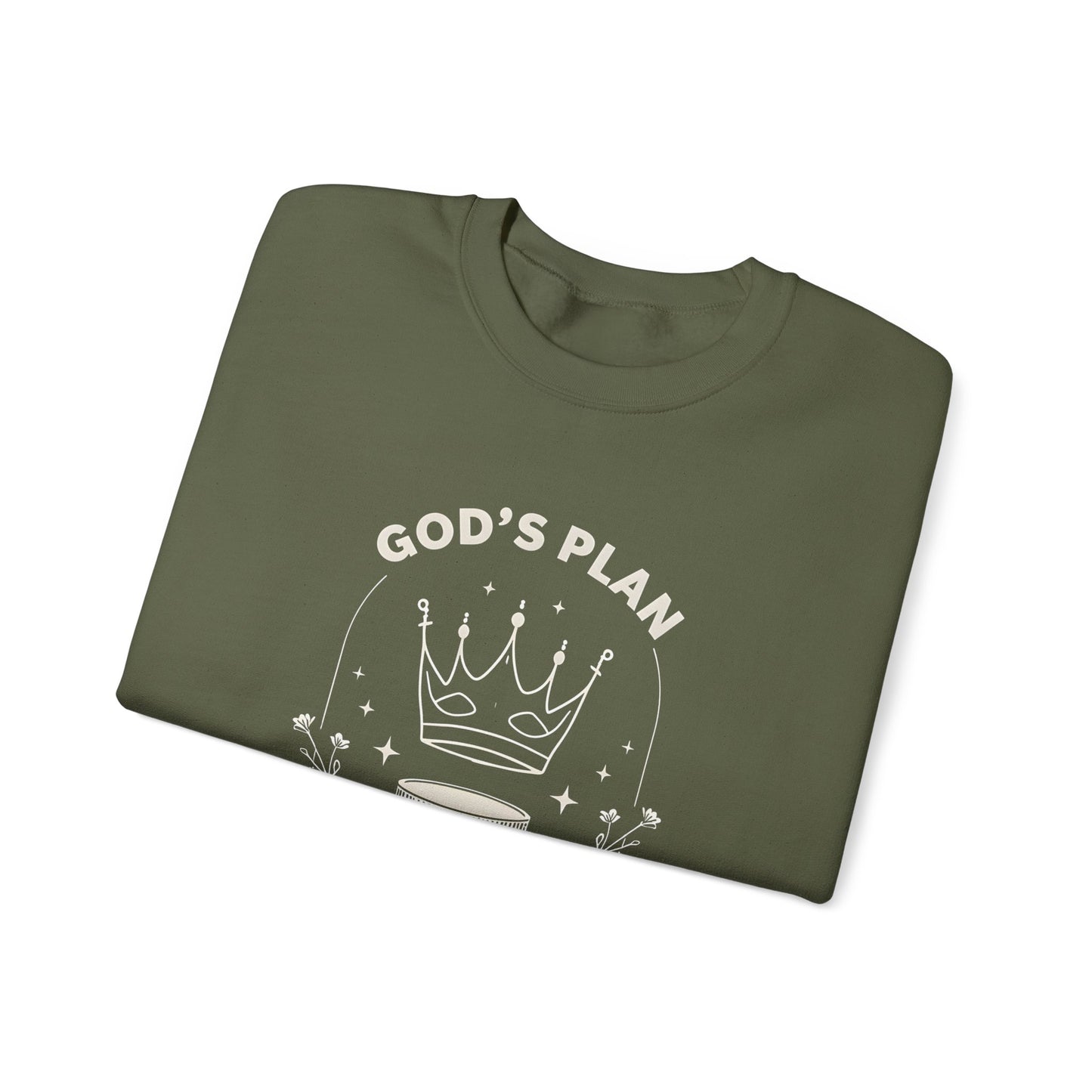 God's Plan Crewneck Sweatshirt – Soft & Cozy Unisex Pullover with Faith-Inspired Design for Casual & Everyday Wear