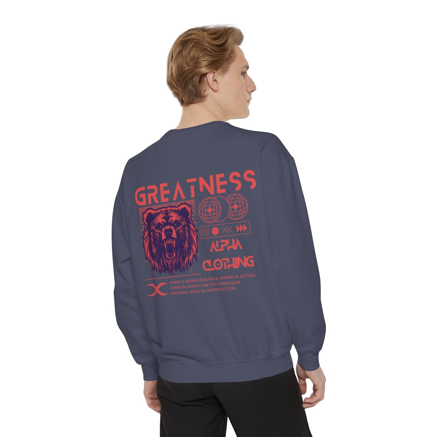 Greatness (Red) Unisex Heavyweight Sweatshirt , Soft, Warm & Durable for Everyday Comfort