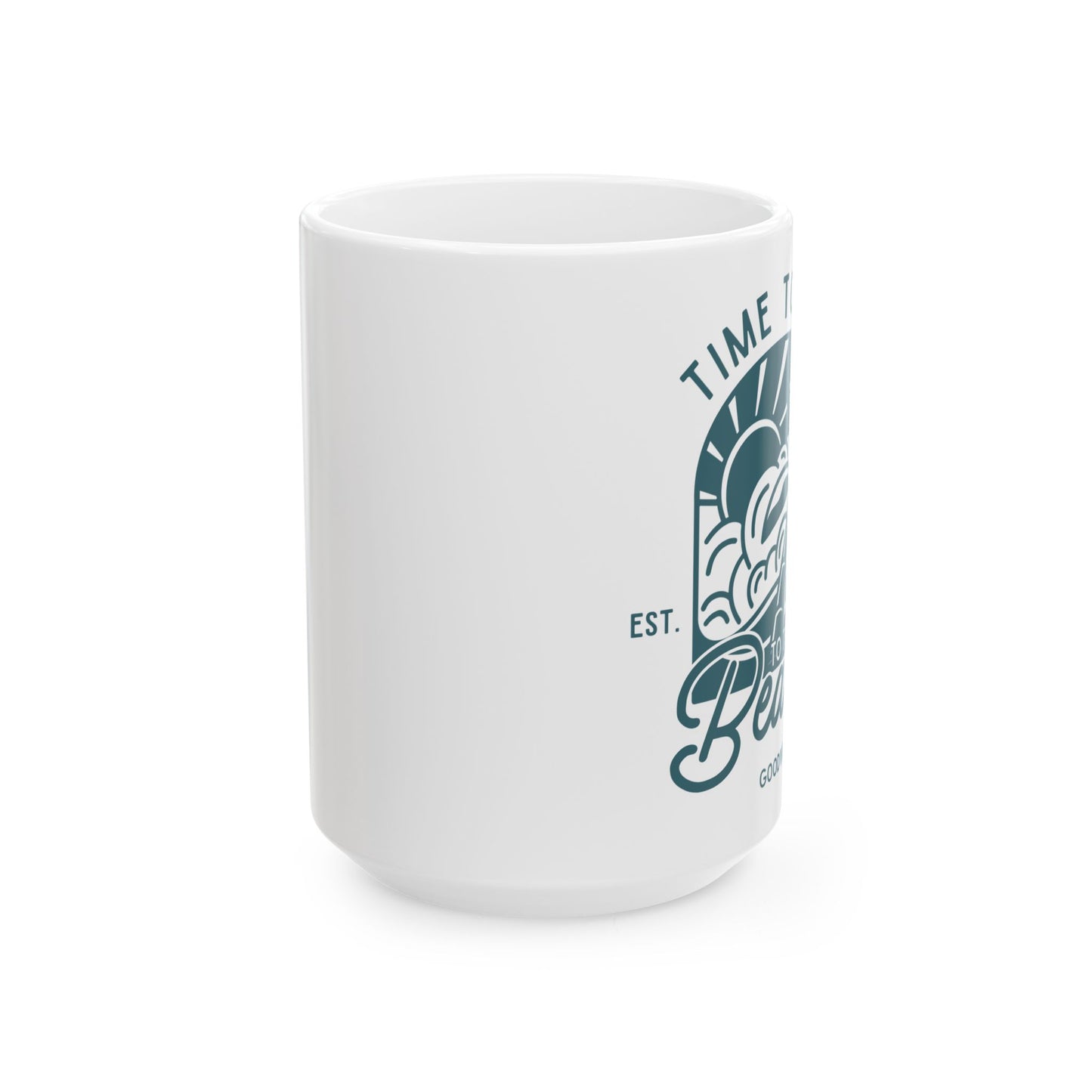 Ceramic Coffee Mug, Time To Go To The Beach (TOW) | Gift for Coffee Lovers, Office Decor,