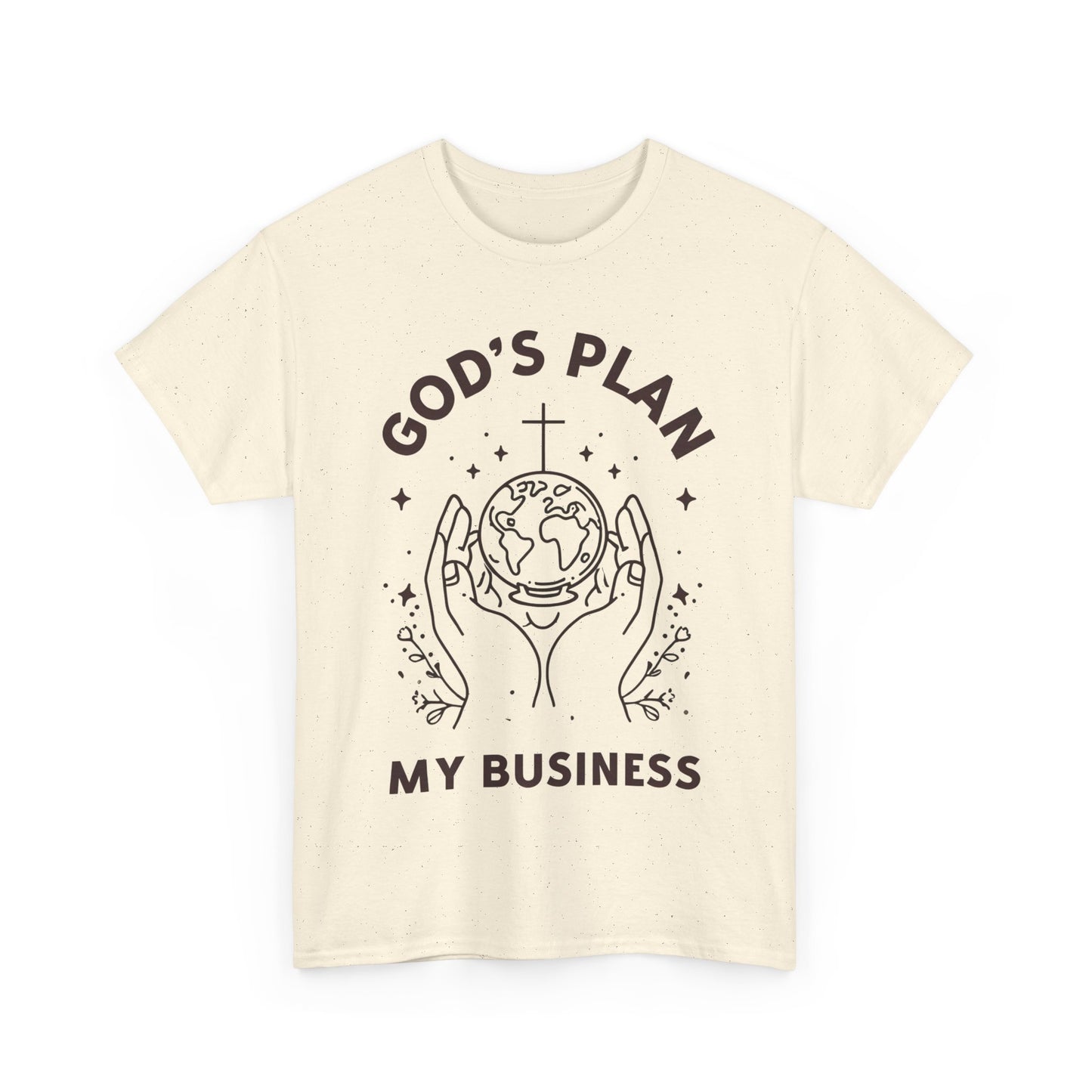 God's Plan My Business Heavy Cotton T-Shirt β Inspirational Unisex Tee for Casual & Everyday Wear