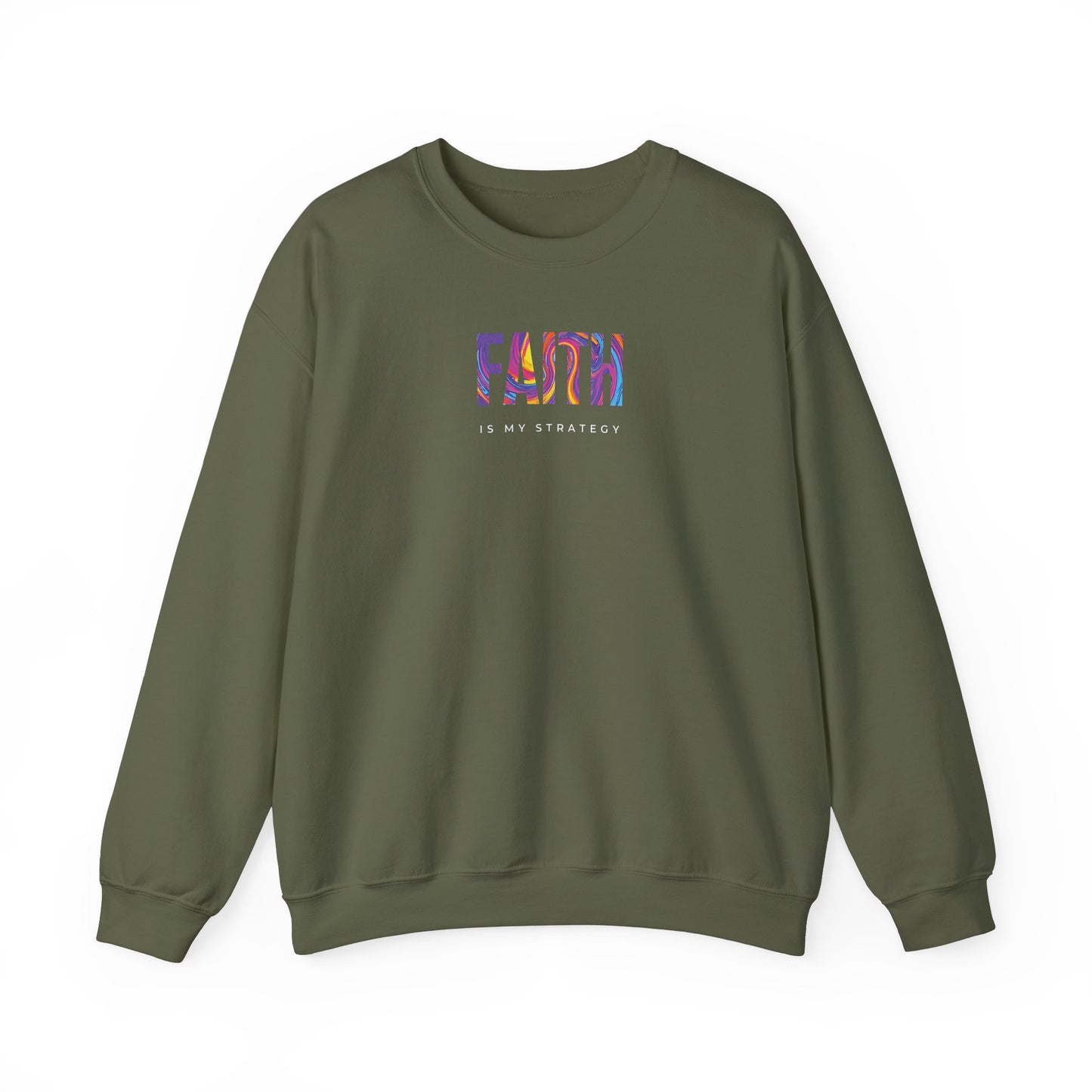 Faith Is My Strategy Crewneck – Soft Cozy Unisex Sweatshirt for Casual & Streetwear Style