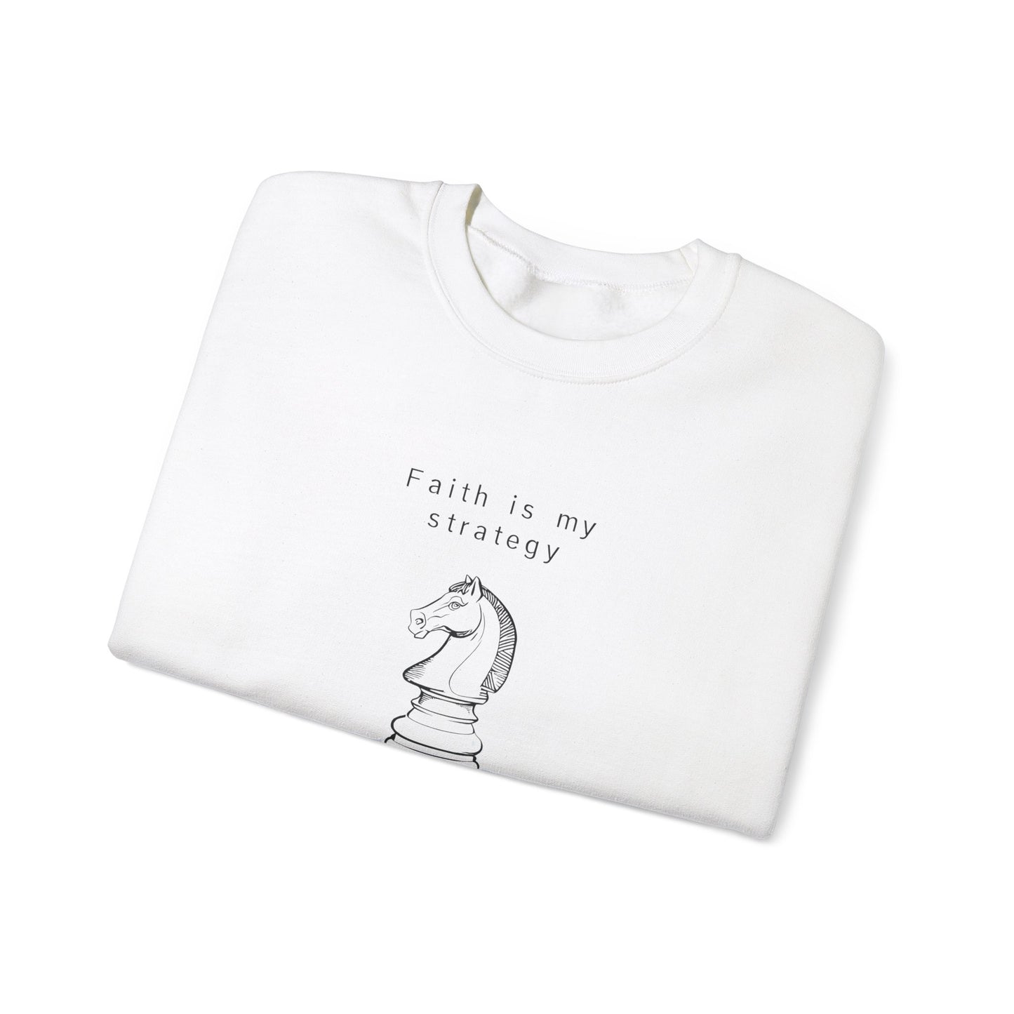 Faith is My Strategy Crewneck Sweatshirt – Soft & Cozy Unisex Pullover for Casual & Streetwear Style