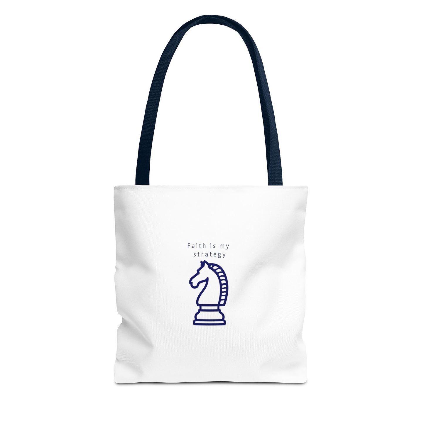 Faith Is My Strategy Tote Bag β Durable Canvas Bag with Inspirational Design for Everyday Use
