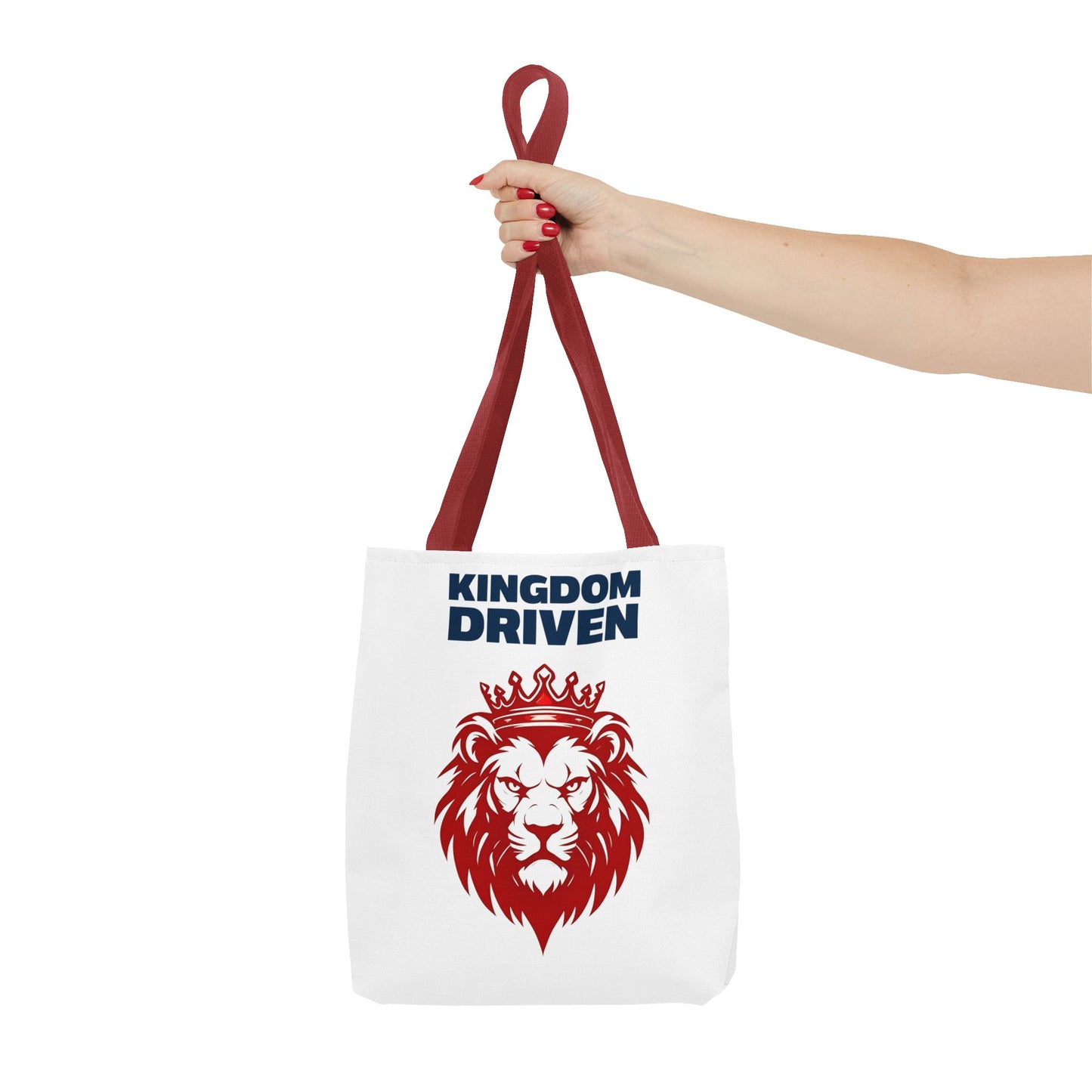 Kingdom Driven Lion Tote Bag β Durable Canvas Bag with Inspirational Design for Everyday Use