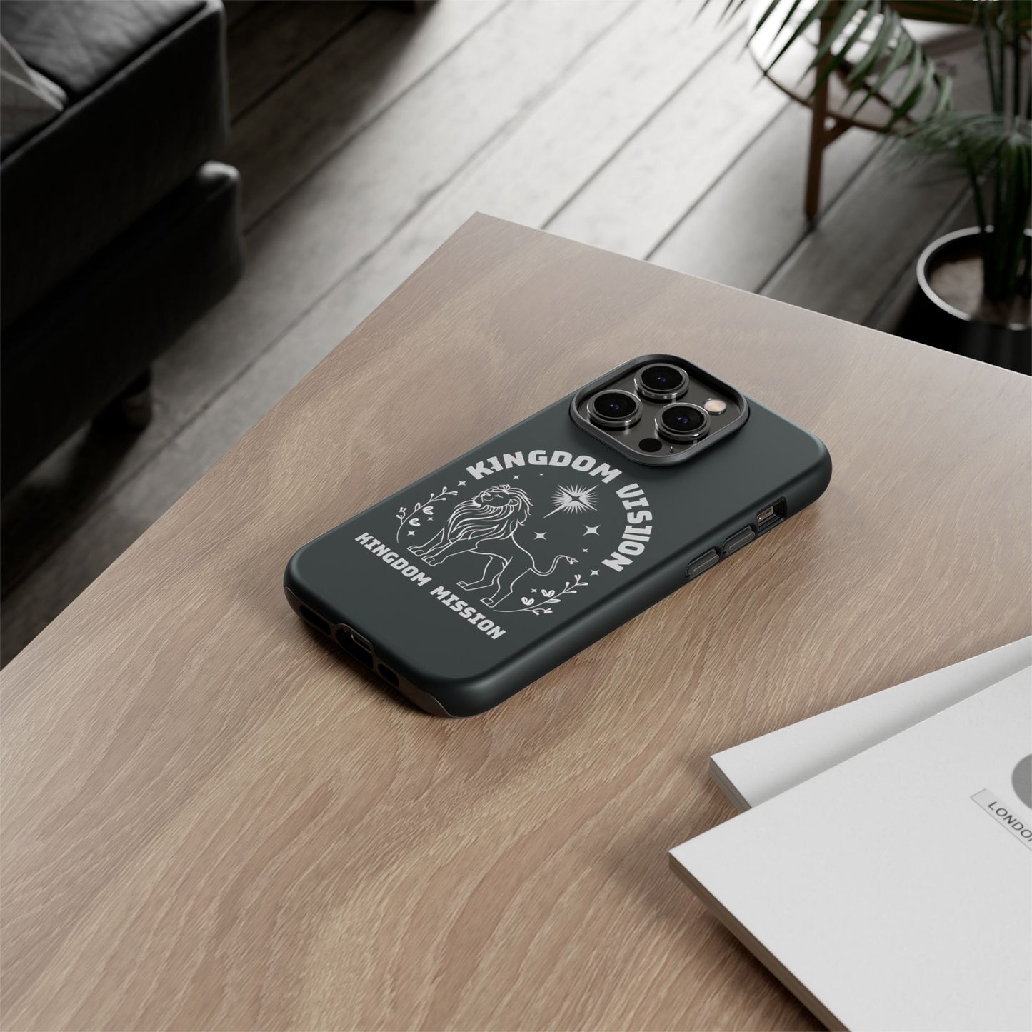 Kingdom Vision Phone Case - Inspirational Lion Design for iPhone 12 to iPhone 16