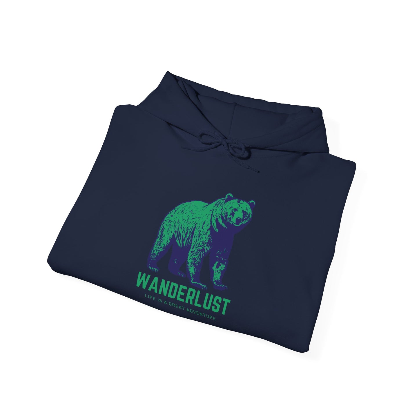 Wanderlust Hoodie (Green)| Unisex Motivational Hoodie, Casual Outfit, Sportswear Gift, Inspirational Apparel