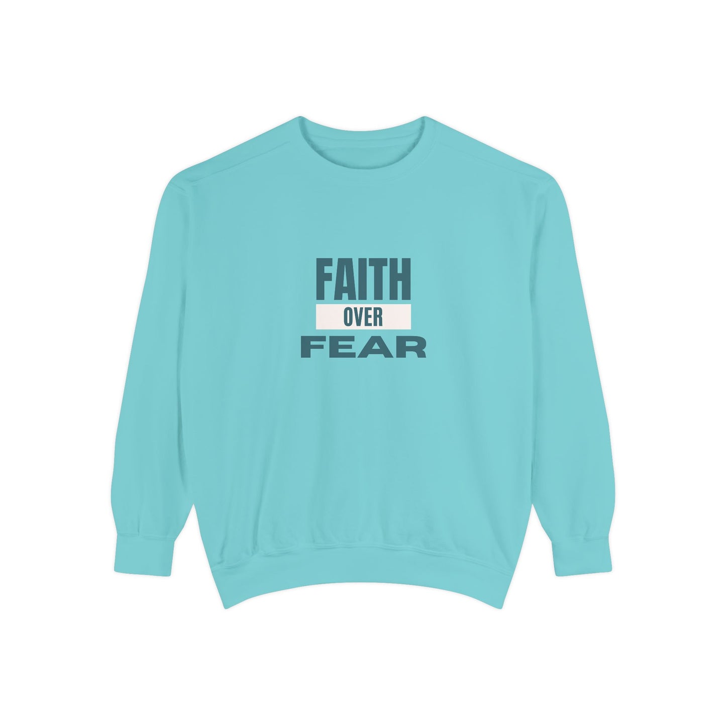 Faith over Fear Unisex Heavyweight Sweatshirt – Soft, Warm & Durable for Everyday Comfort