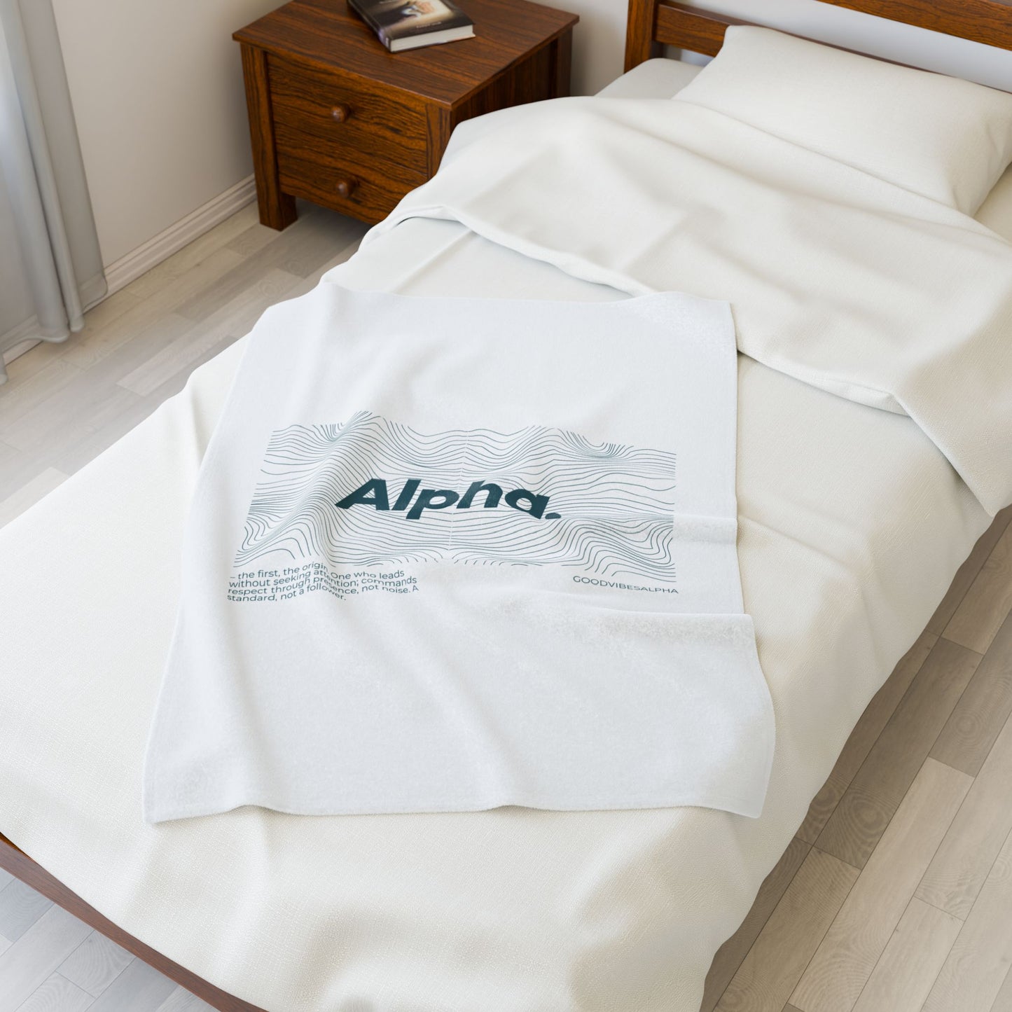 Alpha Waves Plush Blanket (TOW) | Cozy Home Decor, Relaxation Blanket