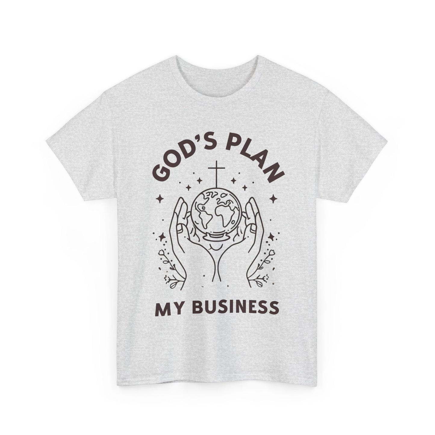 God's Plan My Business Heavy Cotton T-Shirt β Inspirational Unisex Tee for Casual & Everyday Wear