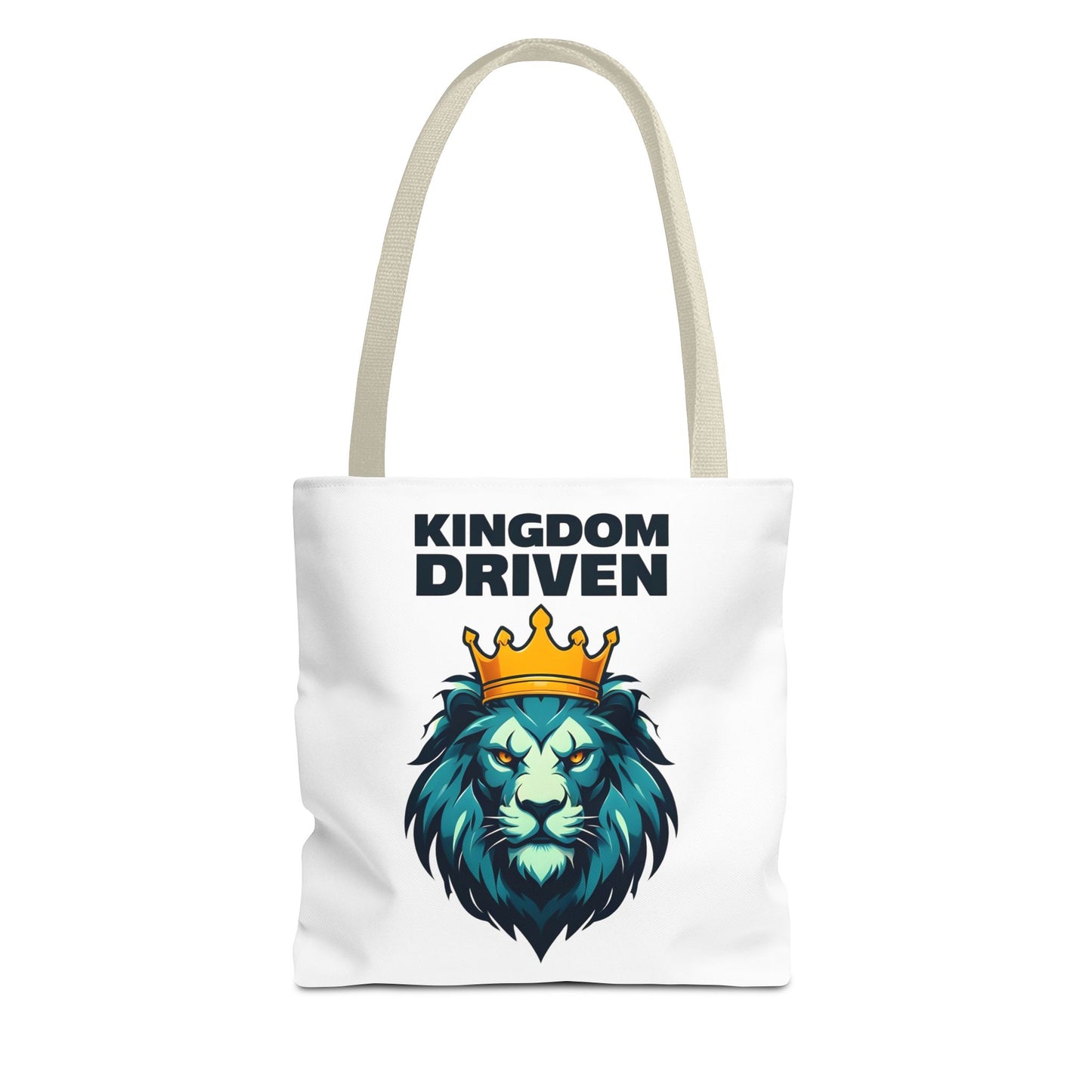 Kingdom Driven Lion Tote Bag β Durable Canvas Bag with Inspirational Design for Everyday Use