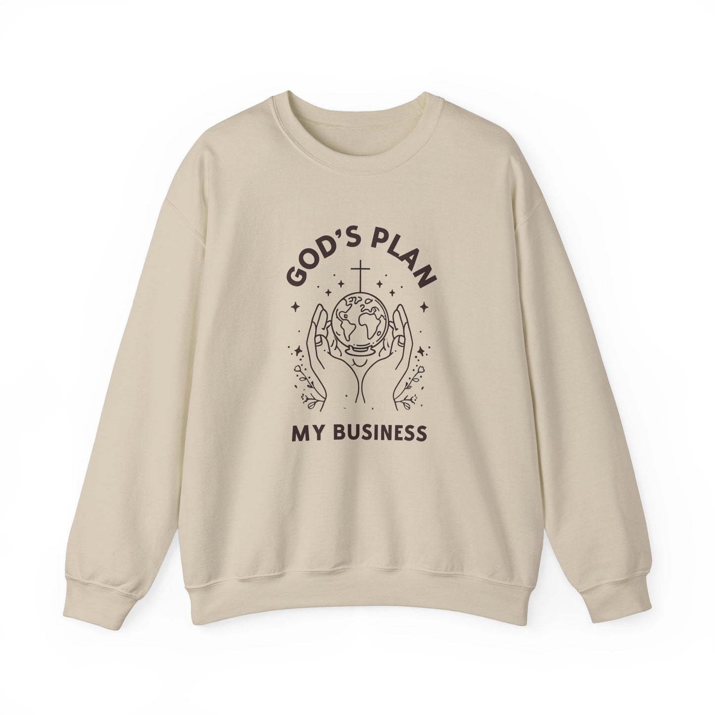 God's Plan Crewneck Sweatshirt – Soft & Cozy Unisex Pullover with Faith-Inspired Design for Casual & Everyday Wear