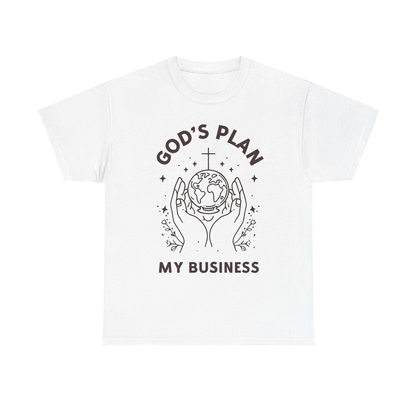 God's Plan My Business Heavy Cotton T-Shirt β Inspirational Unisex Tee for Casual & Everyday Wear
