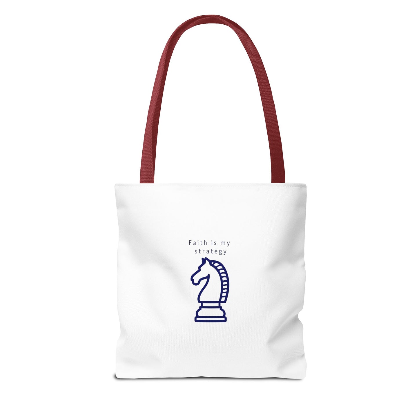 Faith Is My Strategy Tote Bag β Durable Canvas Bag with Inspirational Design for Everyday Use