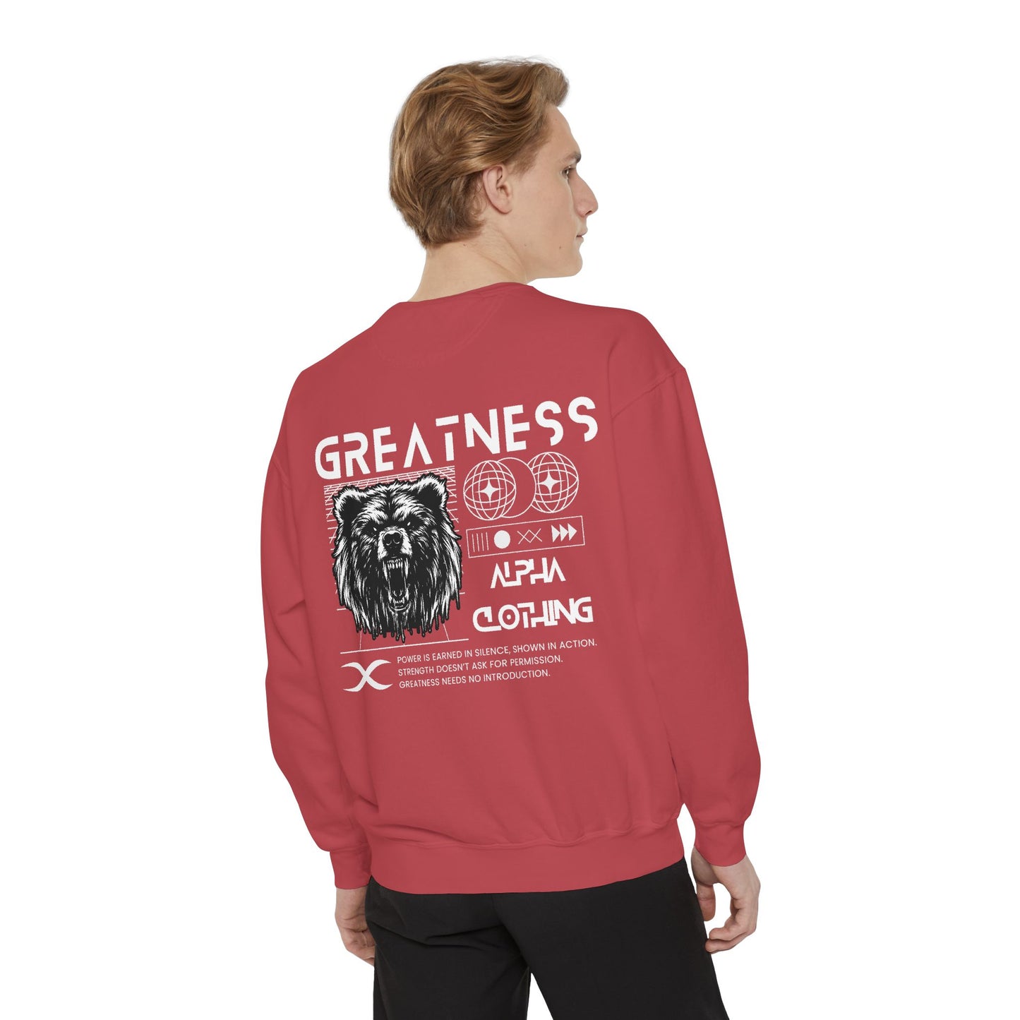Greatness (White) Unisex Heavyweight Sweatshirt , Soft, Warm & Durable for Everyday Comfort