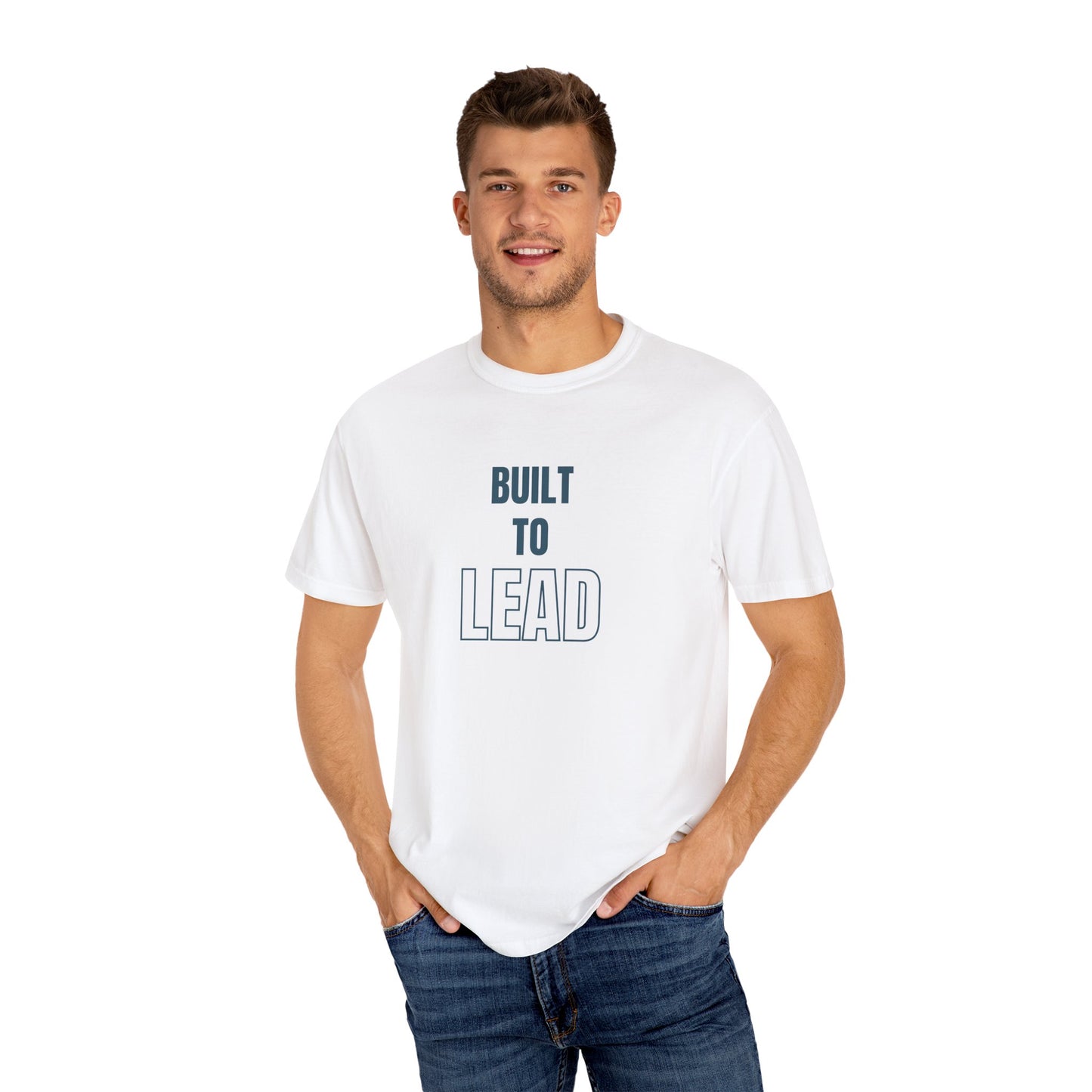 Built to Lead Unisex Garment-Dyed T-Shirt – Soft, Durable & Comfortable Everyday Wear