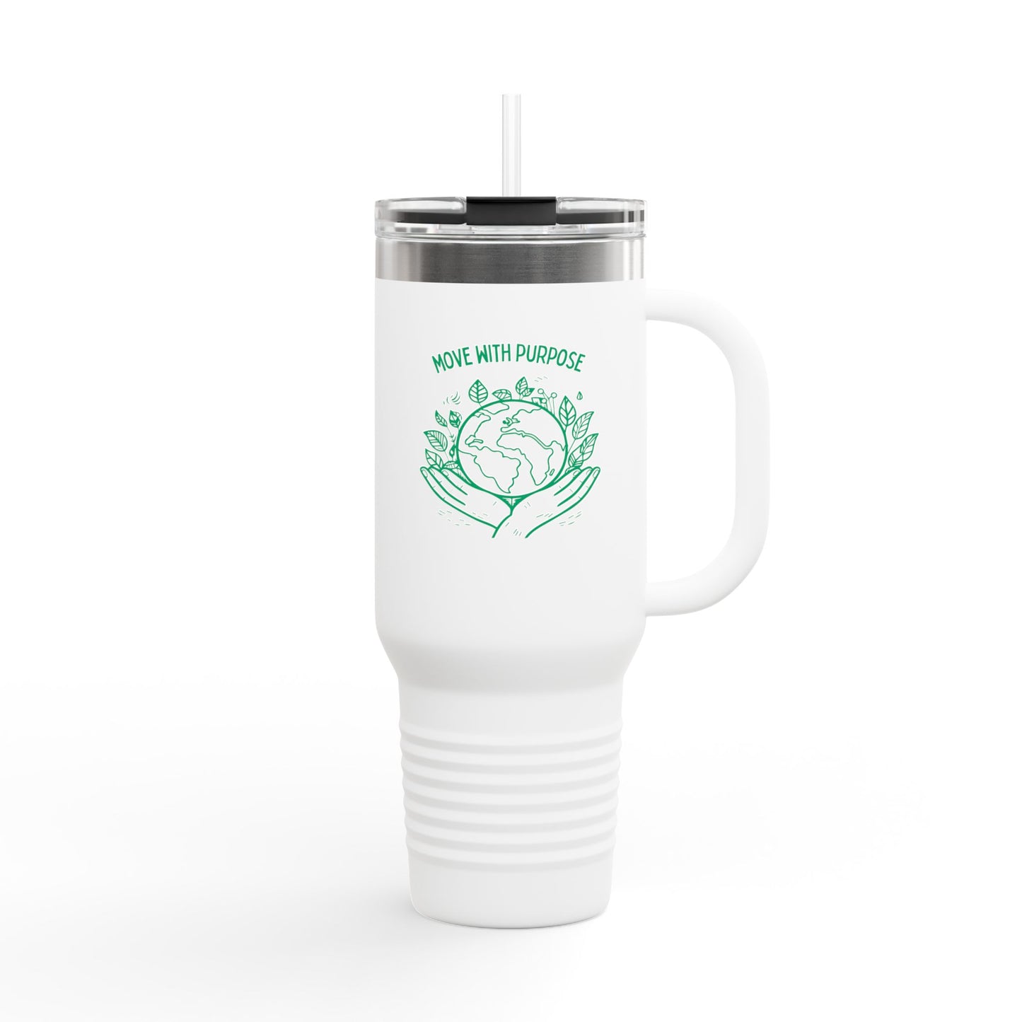 Move with Purpose Insulated Travel Mug – 40oz Stainless Steel, Leak-Proof & Double-Wall Insulated