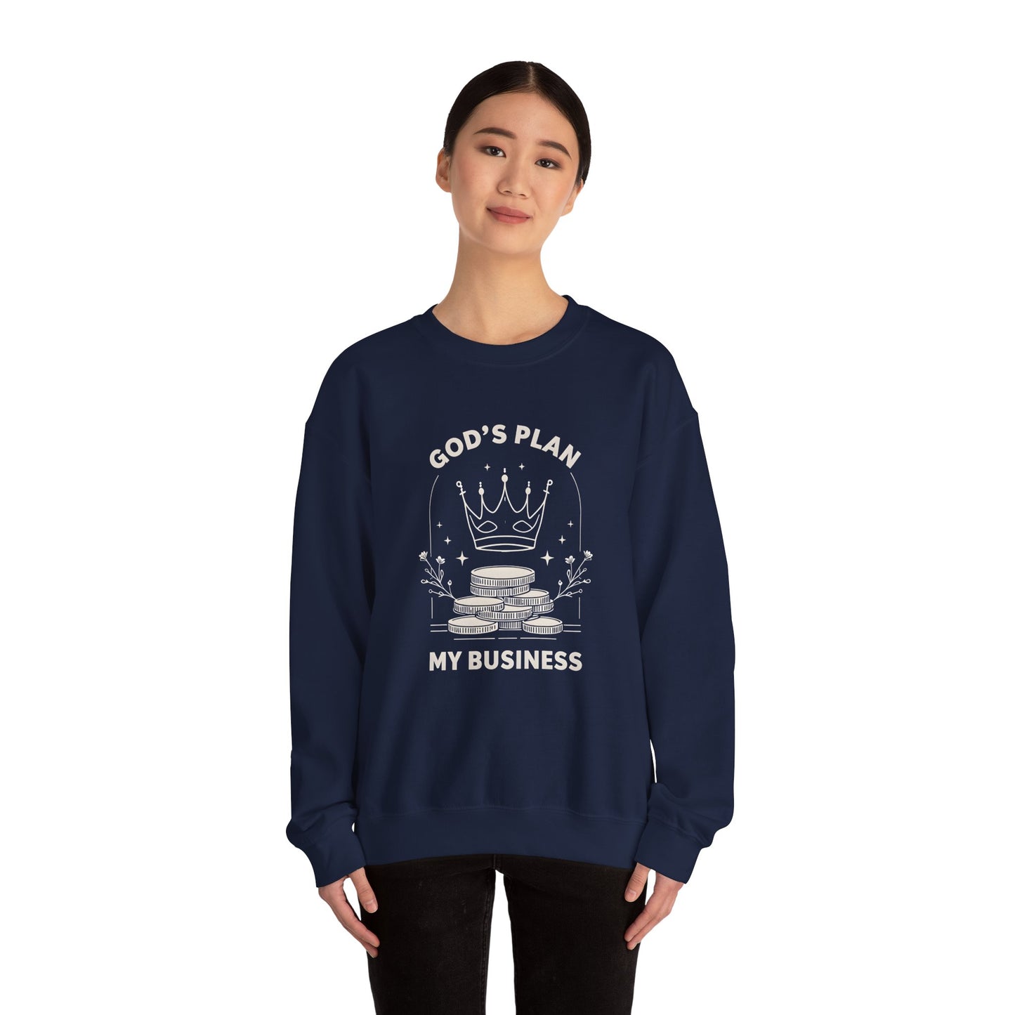God's Plan Crewneck Sweatshirt – Soft & Cozy Unisex Pullover with Faith-Inspired Design for Casual & Everyday Wear
