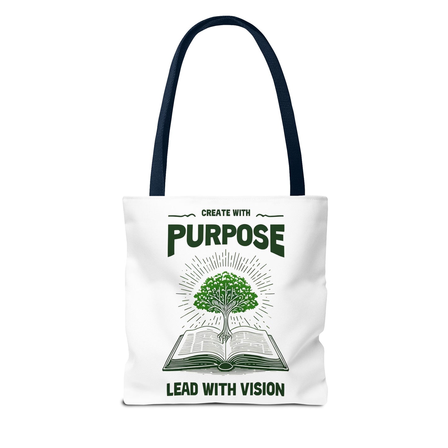 Create With Purpose Tote Bag β Durable Canvas Bag with Inspirational Tree and Vision Design for Everyday Use