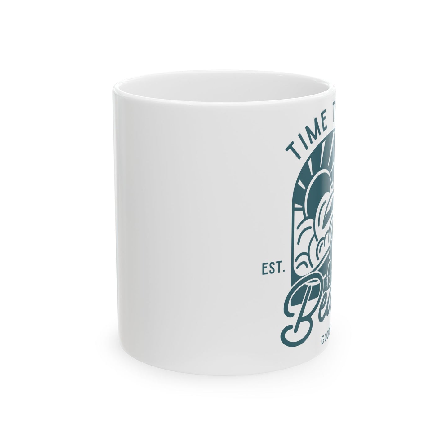 Ceramic Coffee Mug, Time To Go To The Beach (TOW) | Gift for Coffee Lovers, Office Decor,