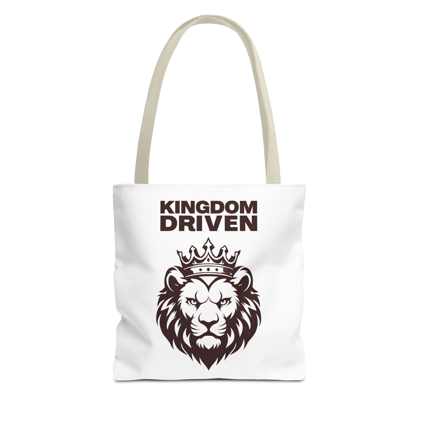 Kingdom Driven Lion Tote Bag β Durable Canvas Bag with Inspirational Design for Everyday Use