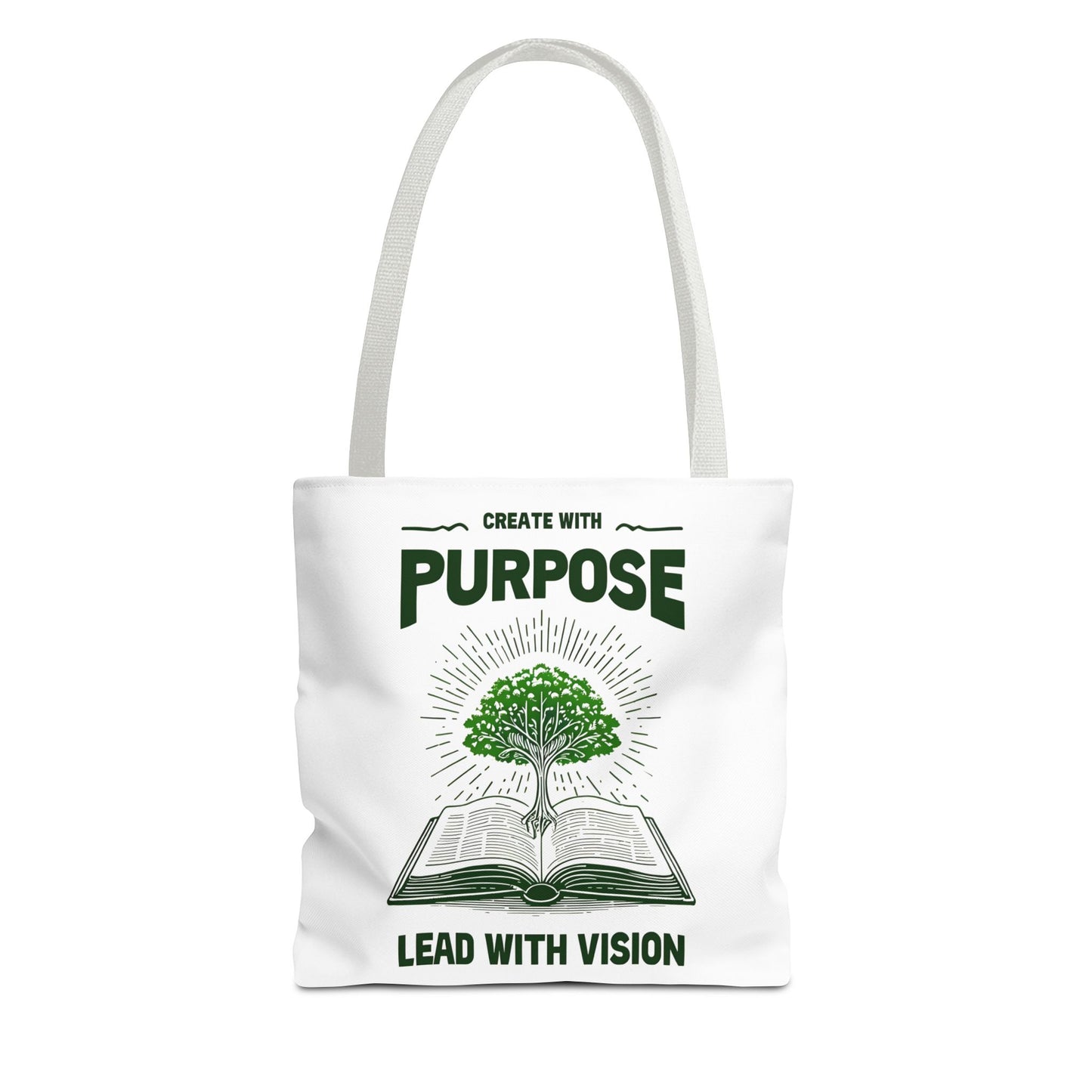 Create With Purpose Tote Bag β Durable Canvas Bag with Inspirational Tree and Vision Design for Everyday Use
