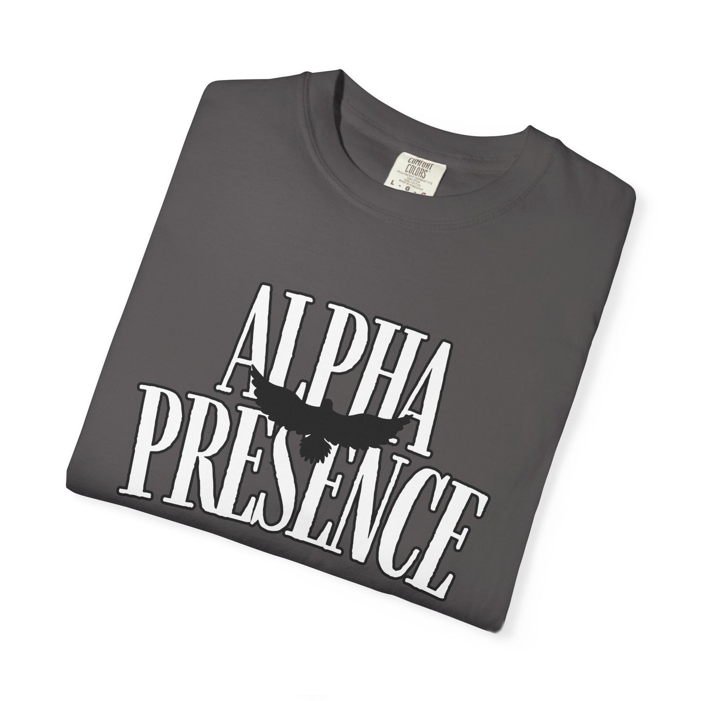 Alpha Presence Unisex Garment-Dyed T-Shirt – Casual Everyday Fit, Streetwear Vibes, Gift for Him or Her, Soft Cotton