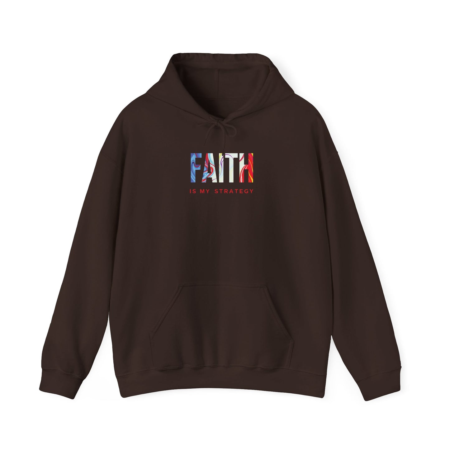 Faith Is My Strategy Hoodie – Soft & Cozy Unisex Pullover for Casual & Streetwear Style