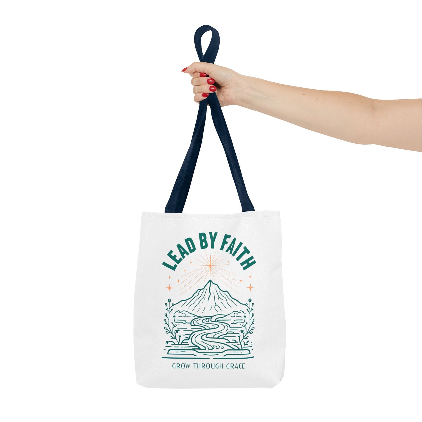 Lead by Faith Tote Bag β Durable Canvas Bag for Everyday Use