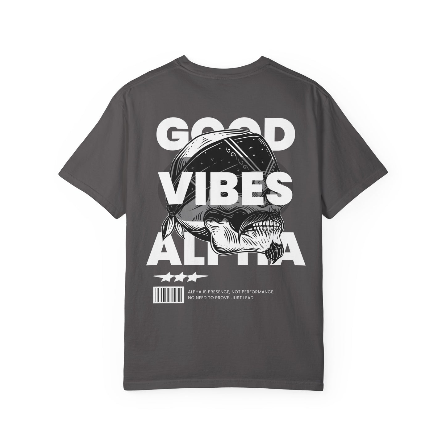 GVA Alpha Presence Unisex T-Shirt – Soft Garment-Dyed Cotton Tee for Festivals, Chill Days, Gifts, and Summer Vibes