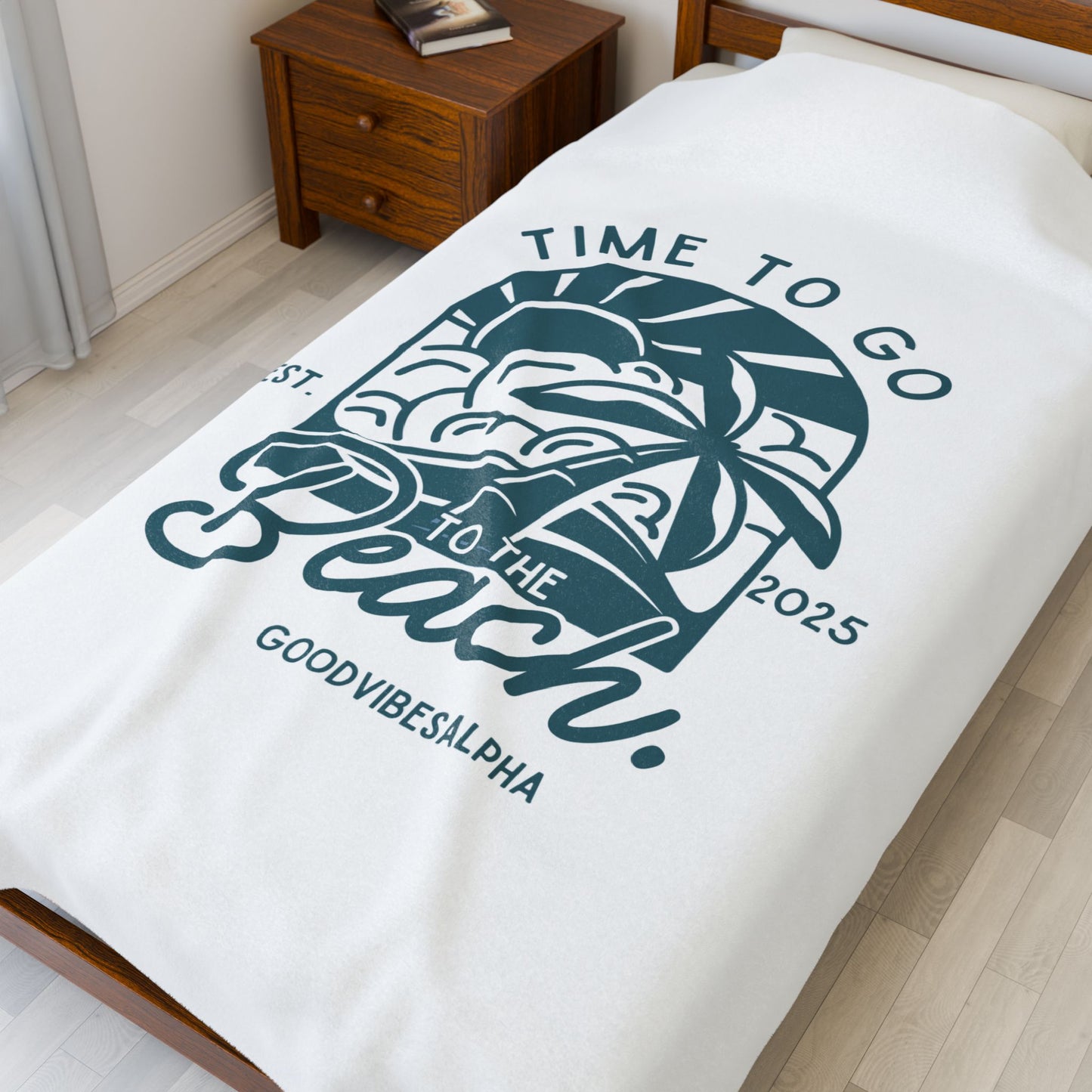 Beach Time Plush Blanket (TOW) | Cozy Home Decor, Relaxation Blanket
