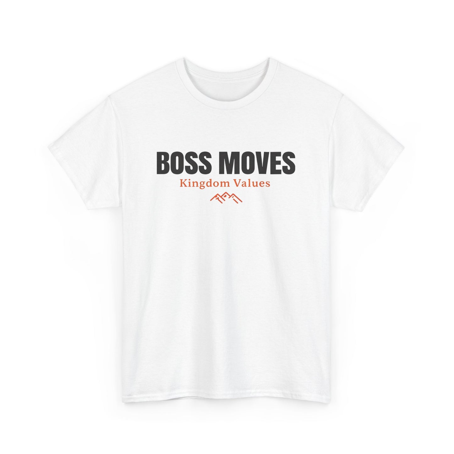Boss Moves Heavy Cotton T-Shirt β Kingdom Values Unisex Tee for Casual & Everyday Wear