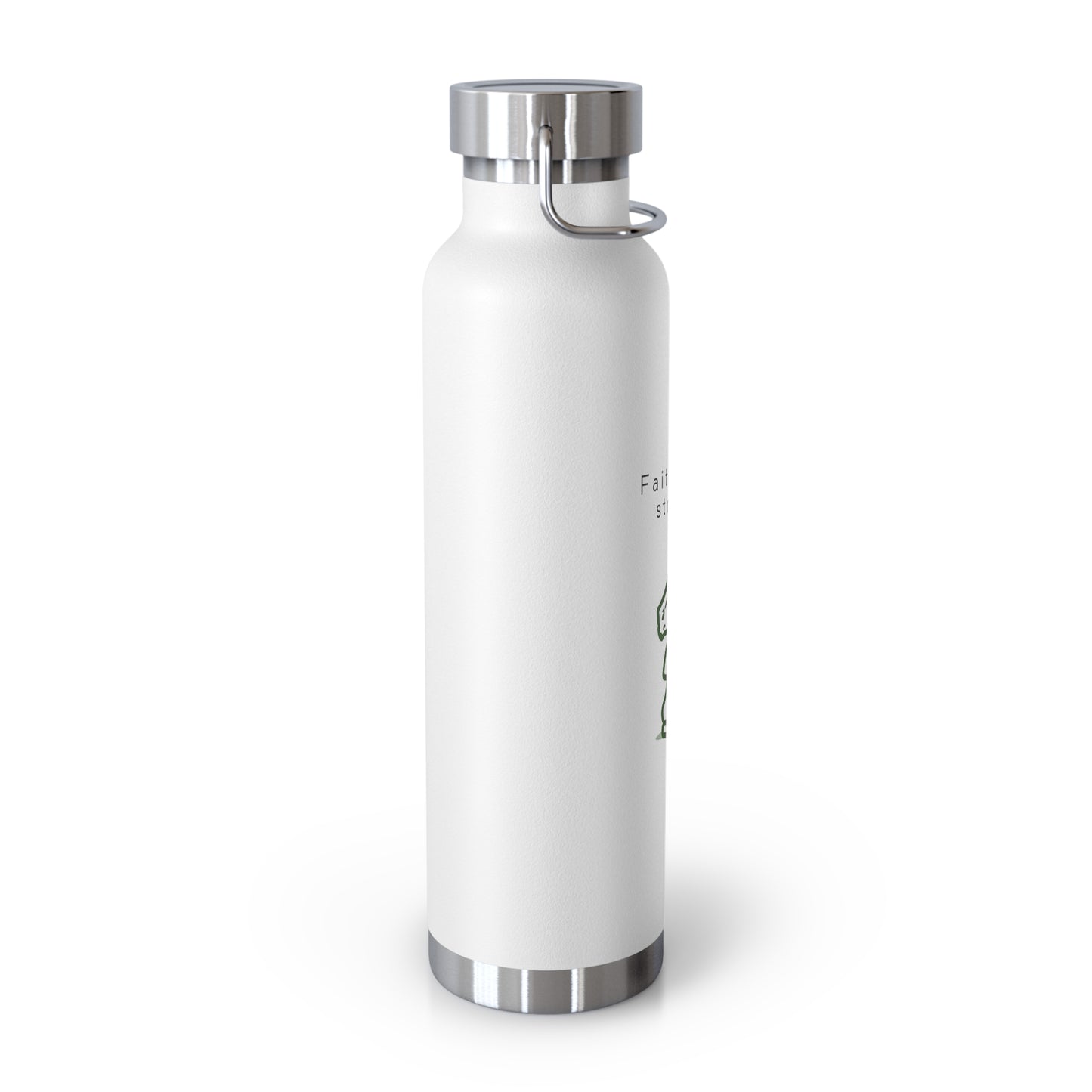 Faith Is My Strategy Insulated Water Bottle – Copper Vacuum 22oz Stainless Steel Bottle for Hot & Cold Drinks